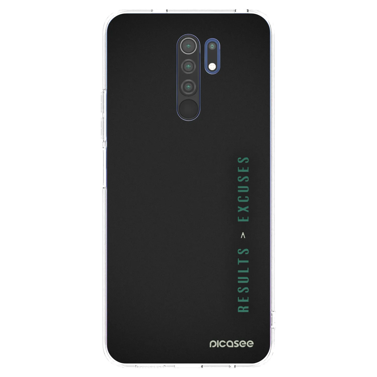 Picasee silikonowe przeźroczyste etui na Xiaomi Redmi 9 - Results x Excuses