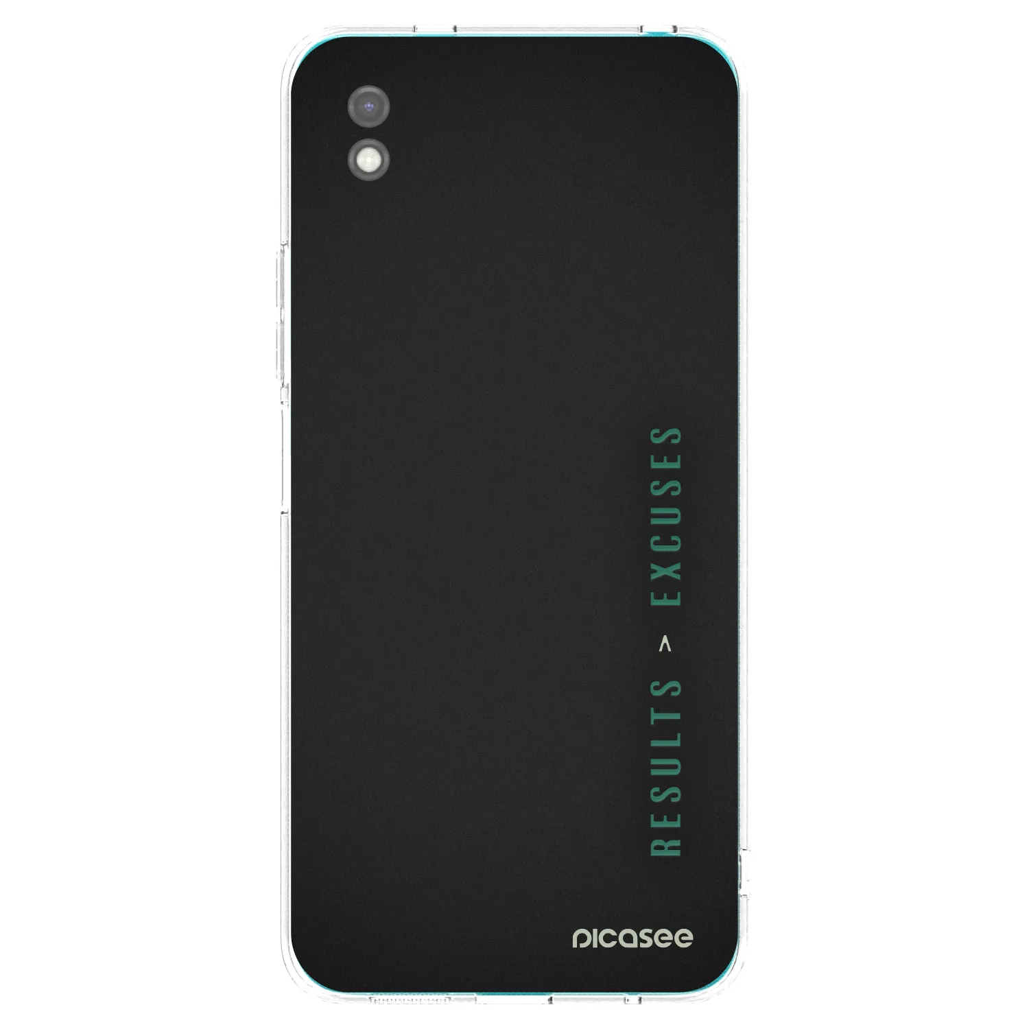 Picasee silikonowe czarne etui na Xiaomi Redmi 9A - Results x Excuses