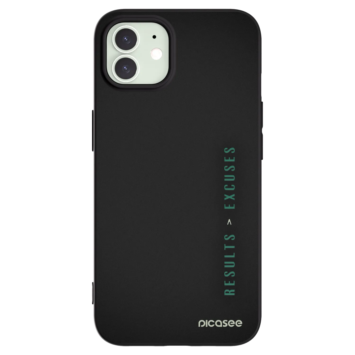 Picasee silikonowe czarne etui na Apple iPhone 12 - Results x Excuses