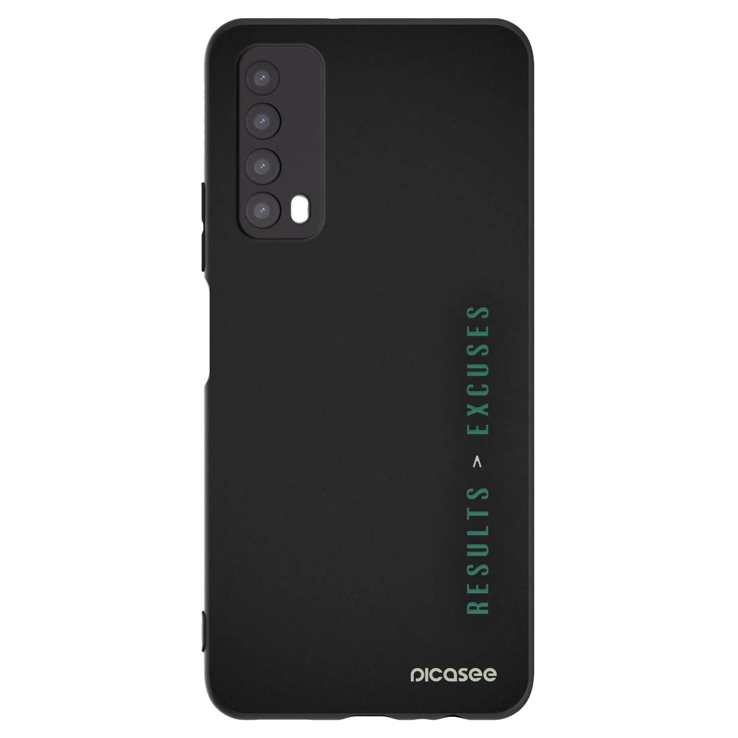 Picasee silikonowe czarne etui na Huawei P Smart 2021 - Results x Excuses