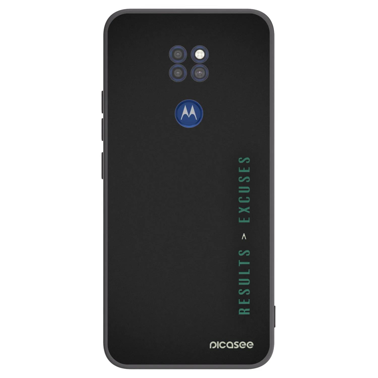 Picasee silikonowe czarne etui na Motorola Moto G9 Play - Results x Excuses
