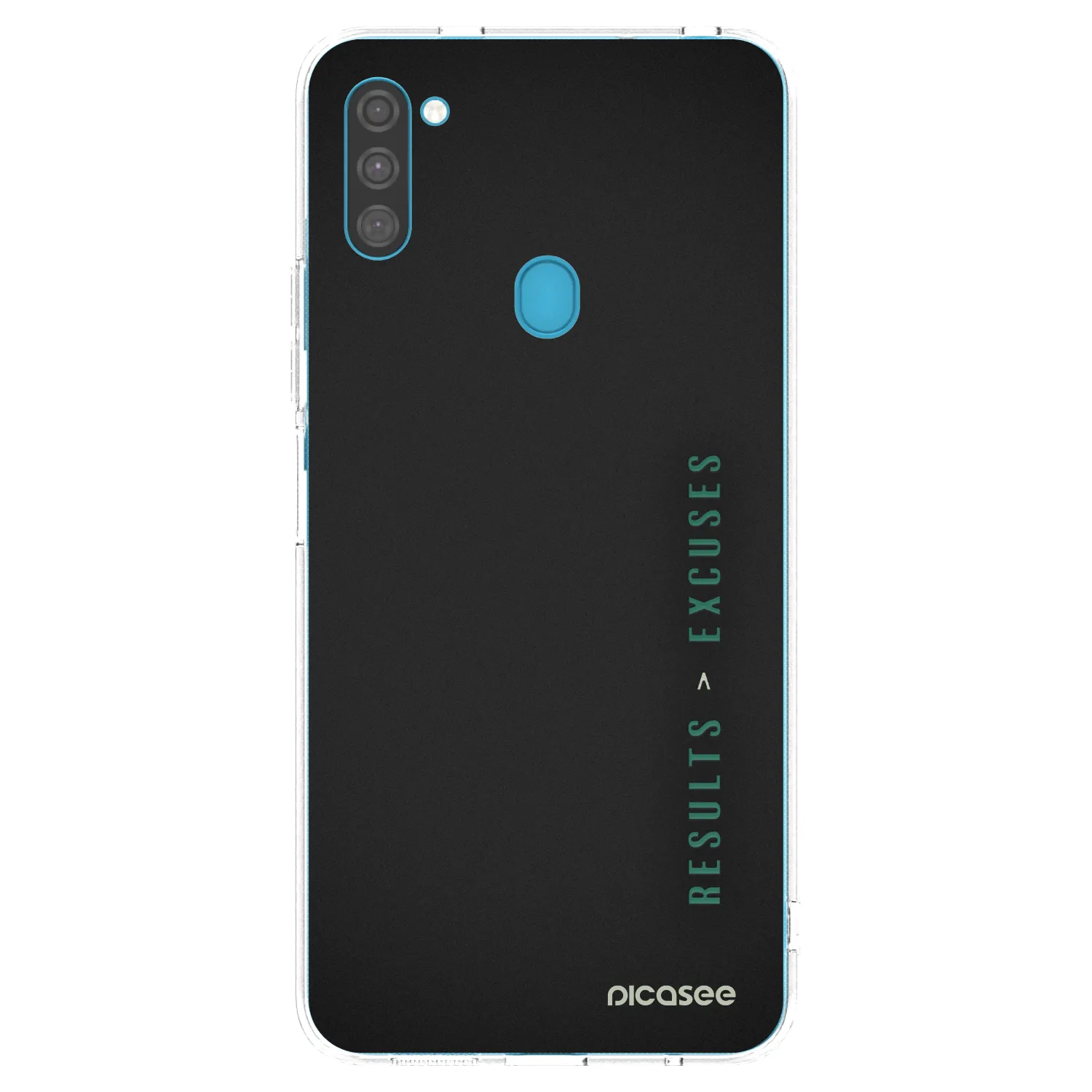 Picasee silikonowe przeźroczyste etui na Samsung Galaxy M11 - Results x Excuses