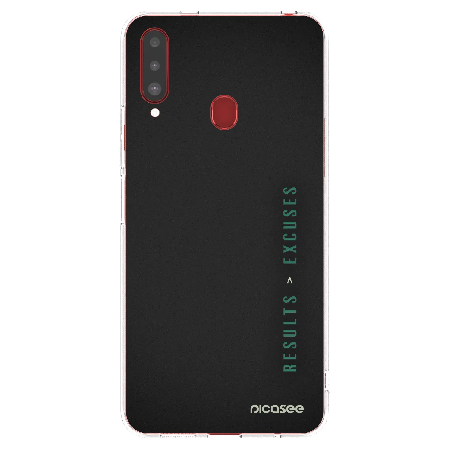Picasee silikonowe przeźroczyste etui na Samsung Galaxy A20s - Results x Excuses