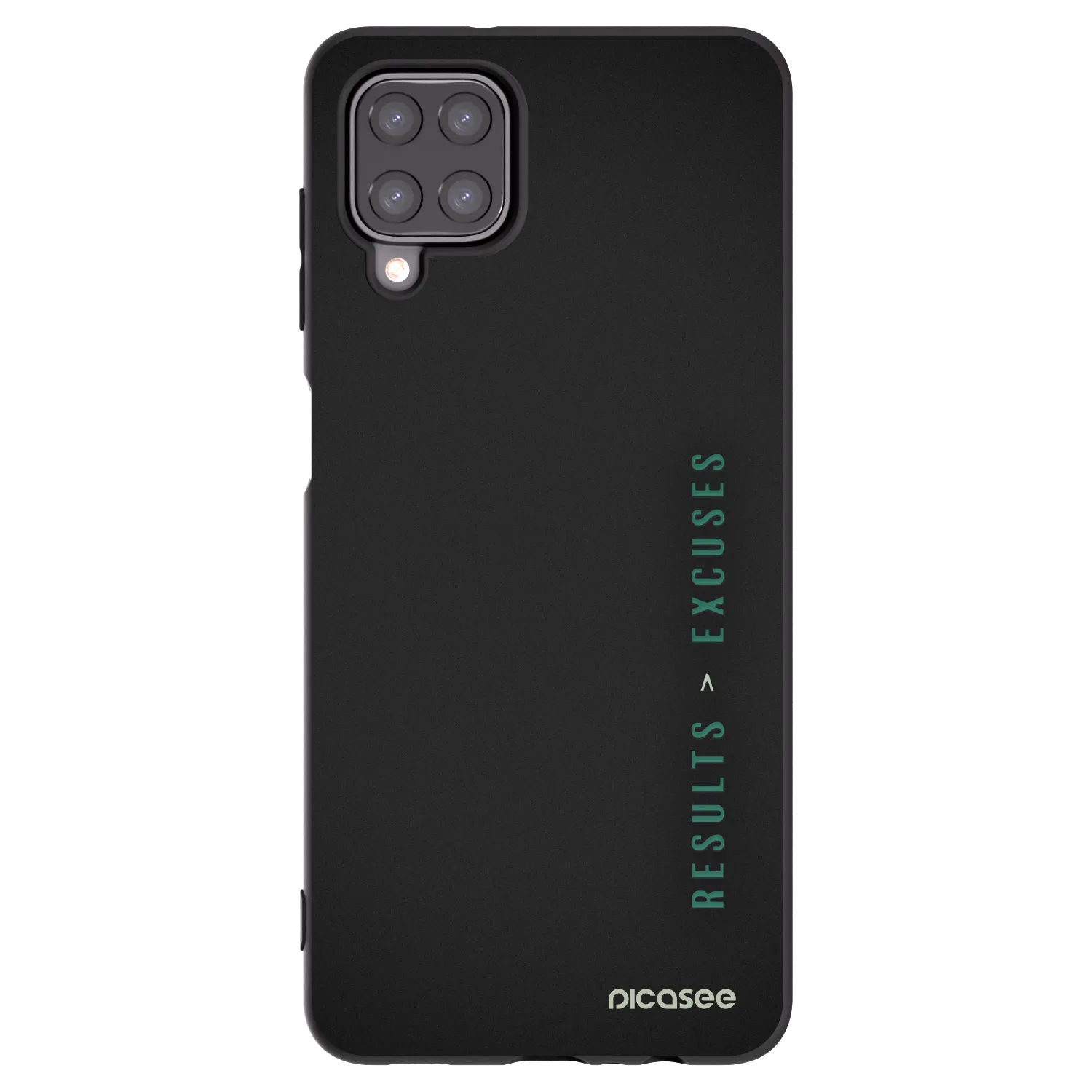 Picasee silikonowe czarne etui na Samsung Galaxy A12 A125F - Results x Excuses