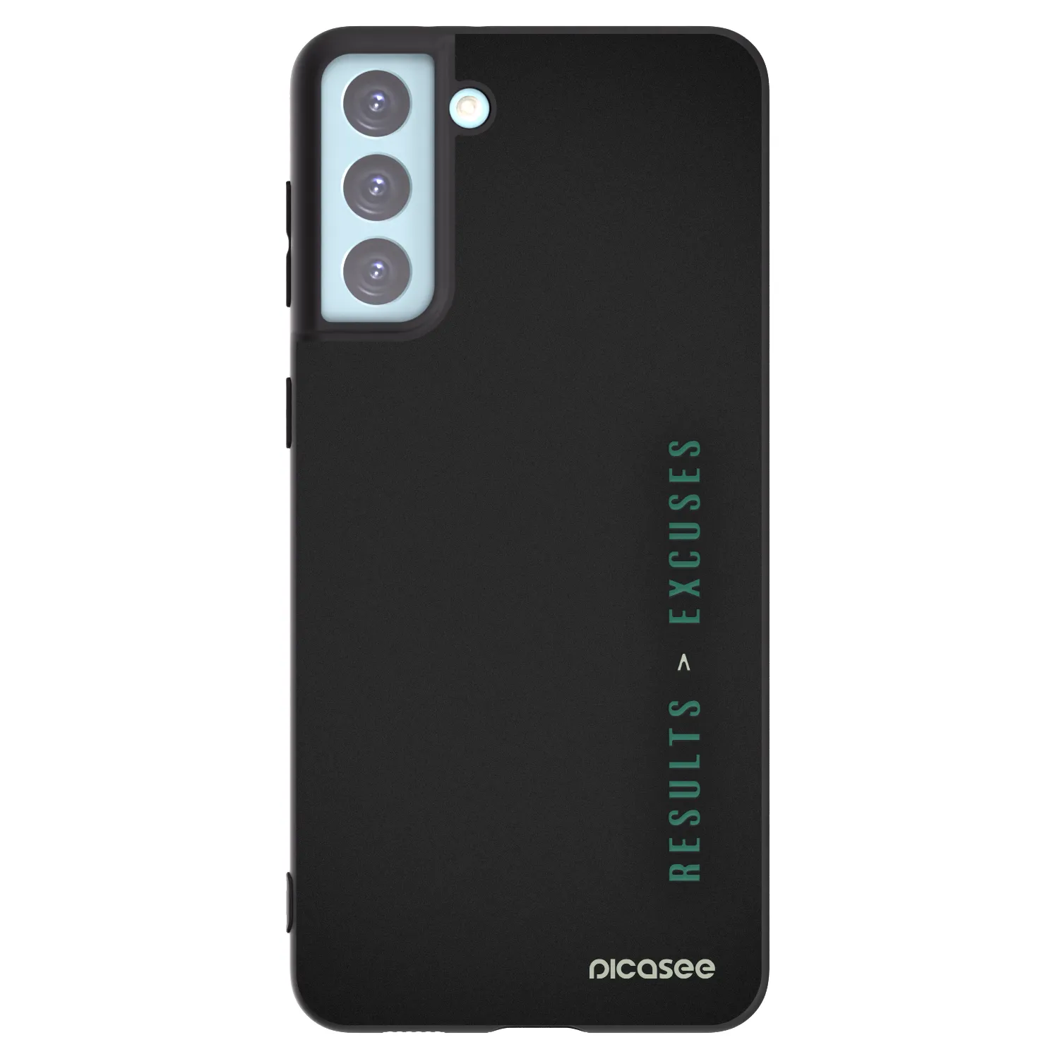 Picasee silikonowe czarne etui na Samsung Galaxy S21+ 5G G996F - Results x Excuses