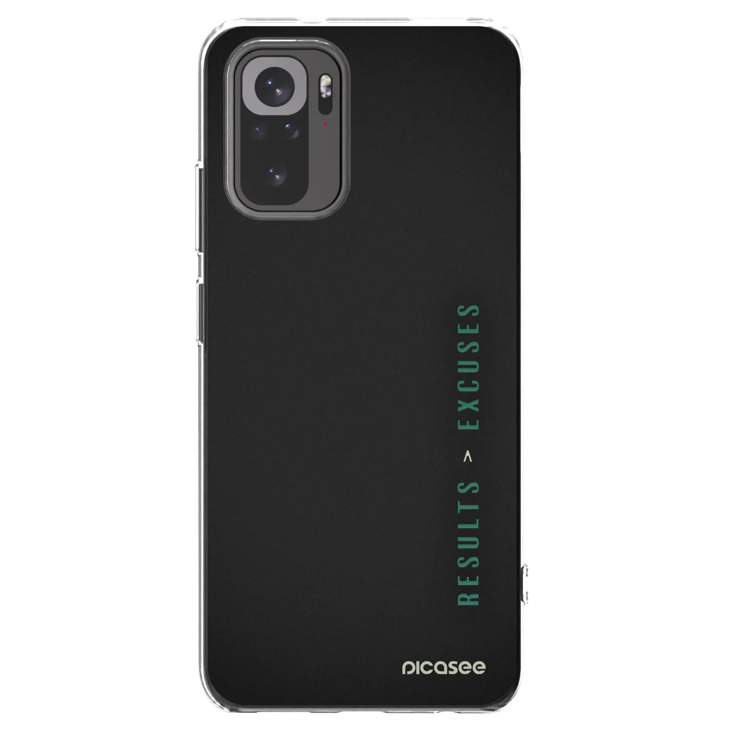 Picasee silikonowe przeźroczyste etui na Xiaomi Redmi Note 10 - Results x Excuses