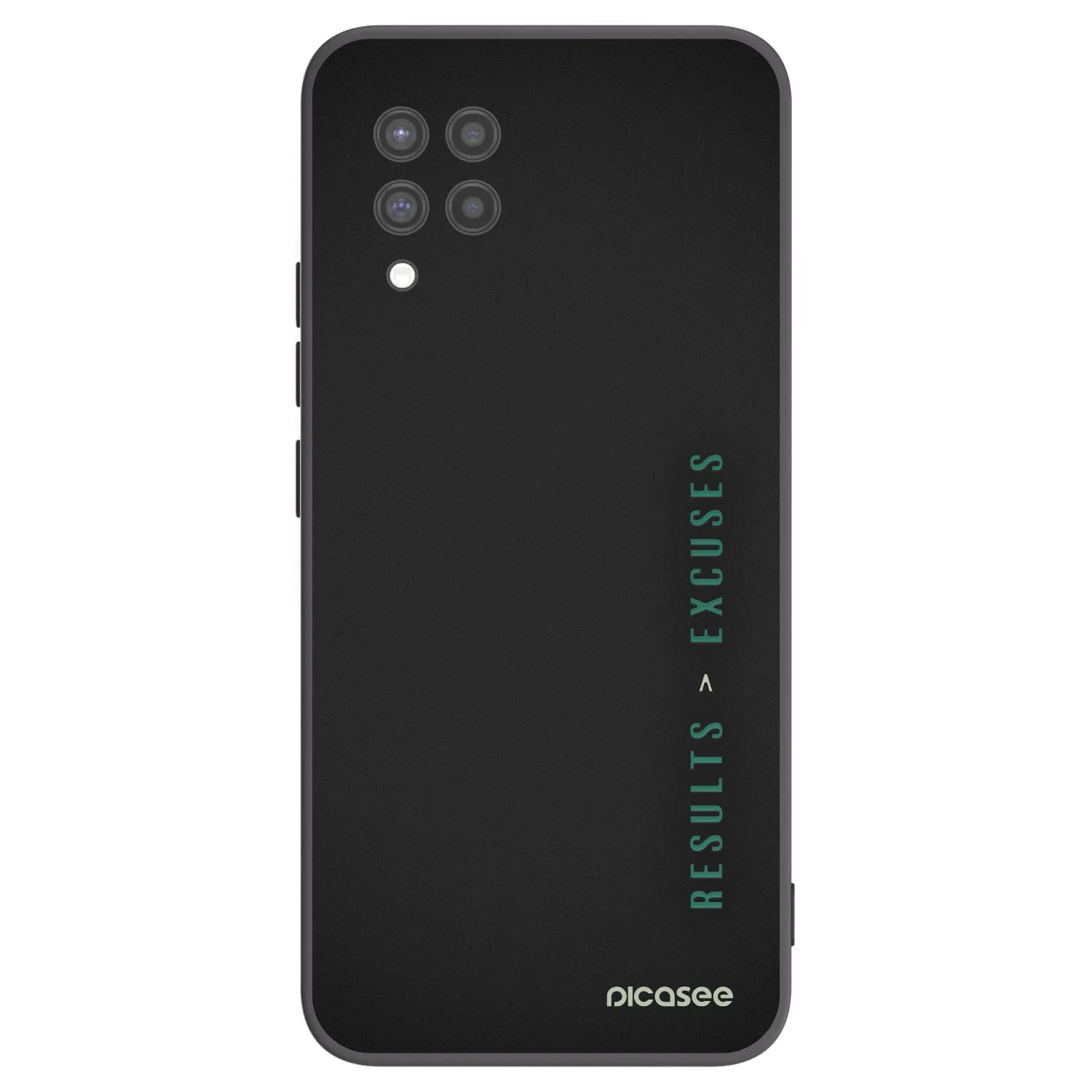 Picasee silikonowe czarne etui na Samsung Galaxy A42 A426B - Results x Excuses
