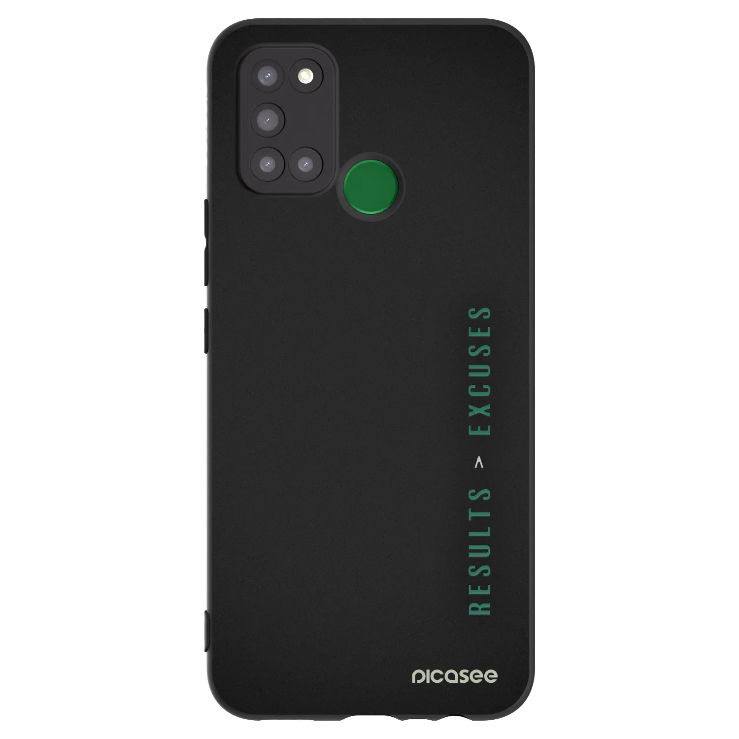 Picasee silikonowe czarne etui na Realme 7i - Results x Excuses