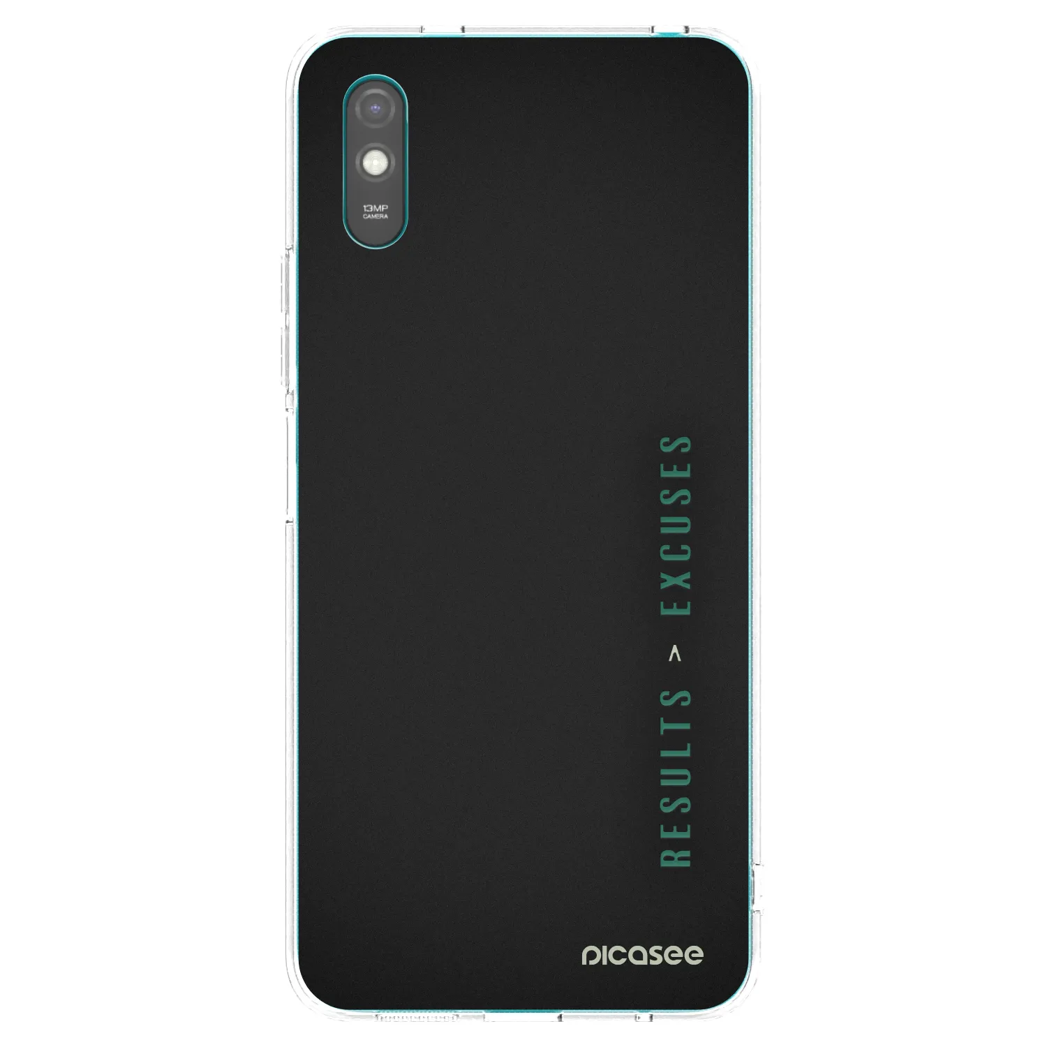 Picasee silikonowe przeźroczyste etui na Xiaomi Redmi 9AT - Results x Excuses