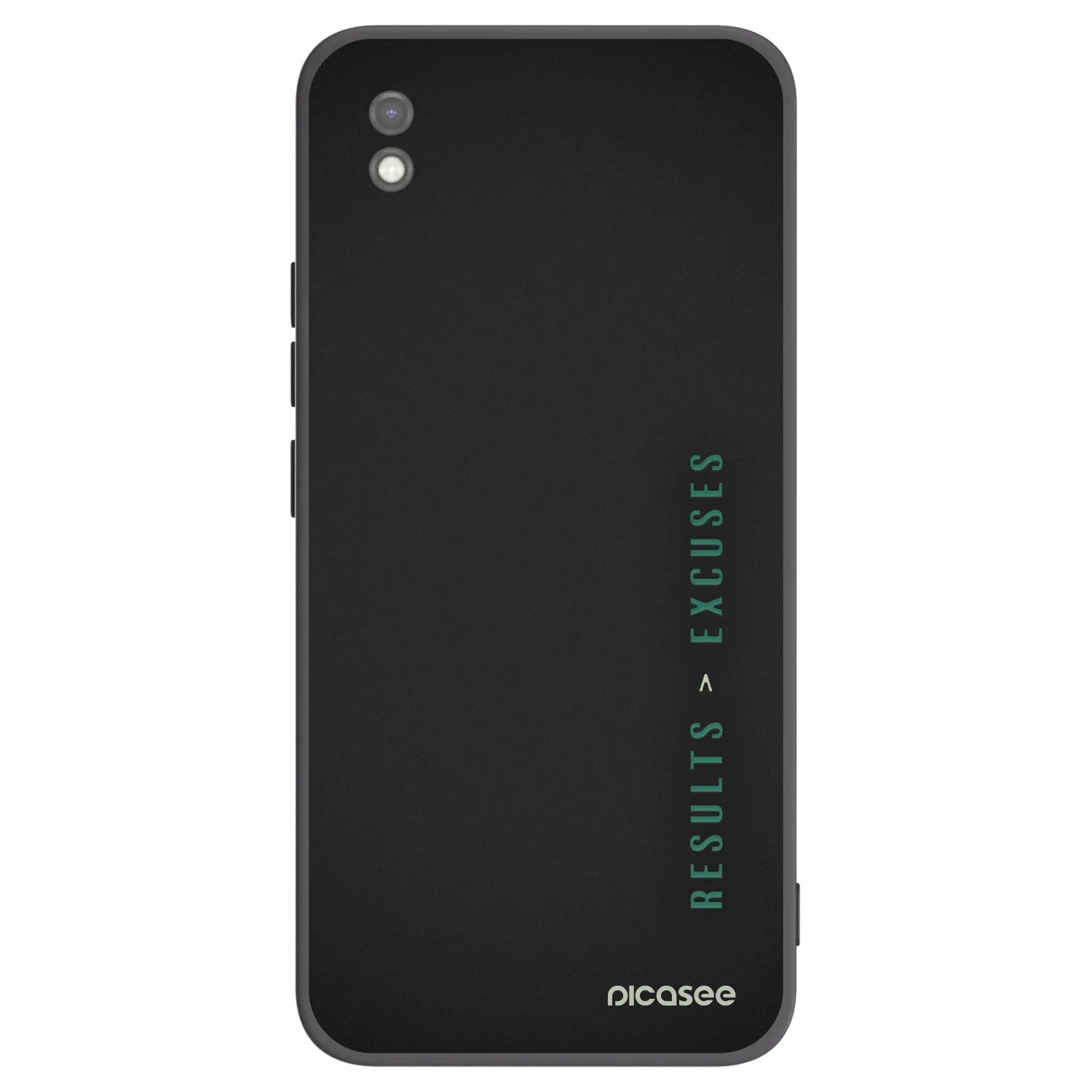 Picasee silikonowe czarne etui na Xiaomi Redmi 9AT - Results x Excuses