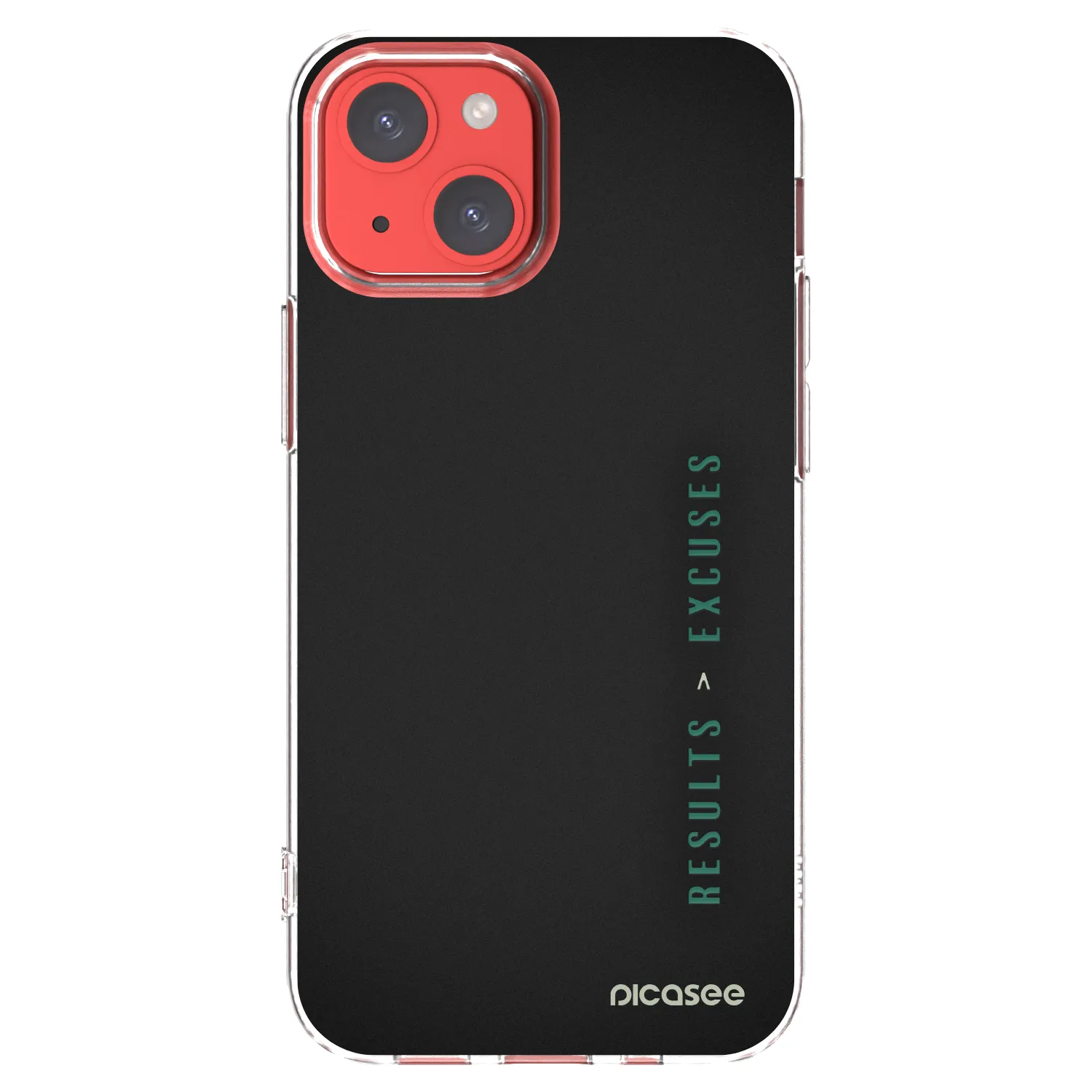Picasee silikonowe przeźroczyste etui na Apple iPhone 13 mini - Results x Excuses