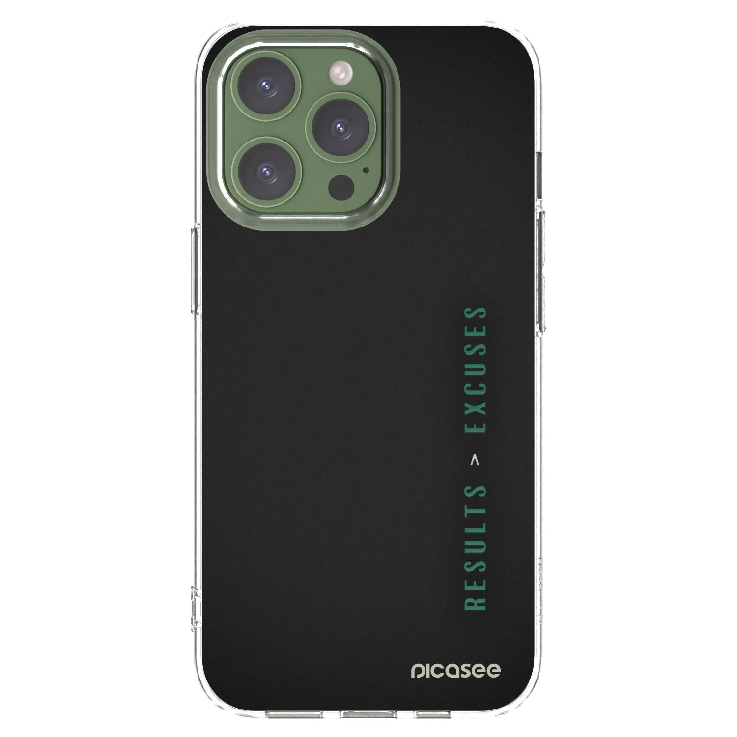 Picasee silikonowe przeźroczyste etui na Apple iPhone 13 Pro - Results x Excuses