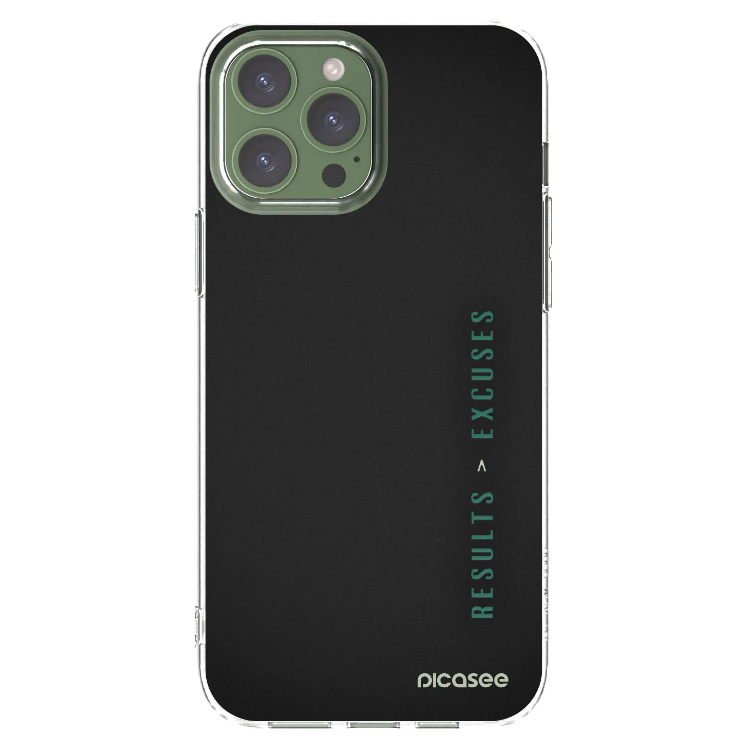 Picasee silikonowe przeźroczyste etui na Apple iPhone 13 Pro Max - Results x Excuses