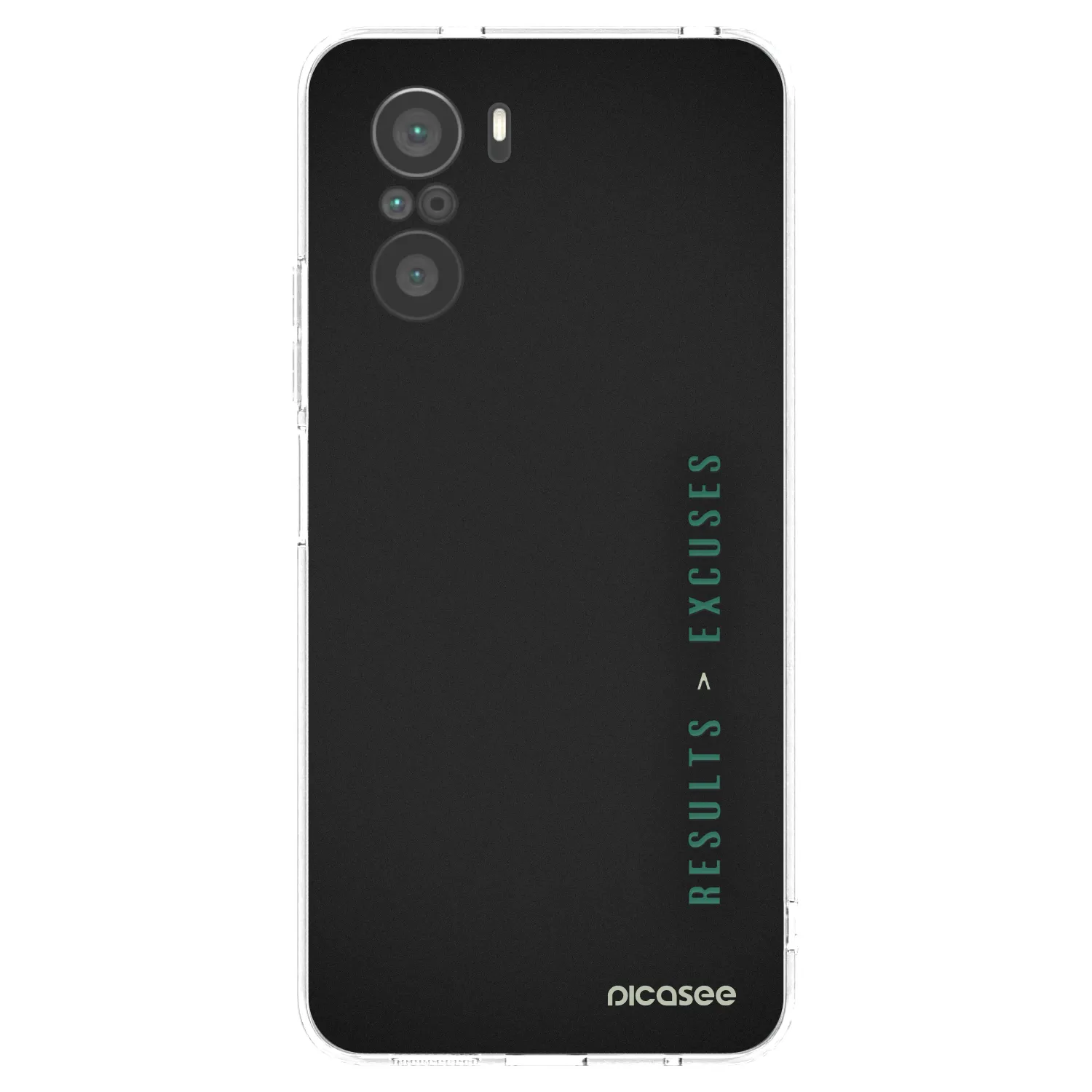 Picasee silikonowe przeźroczyste etui na Xiaomi Poco F3 - Results x Excuses
