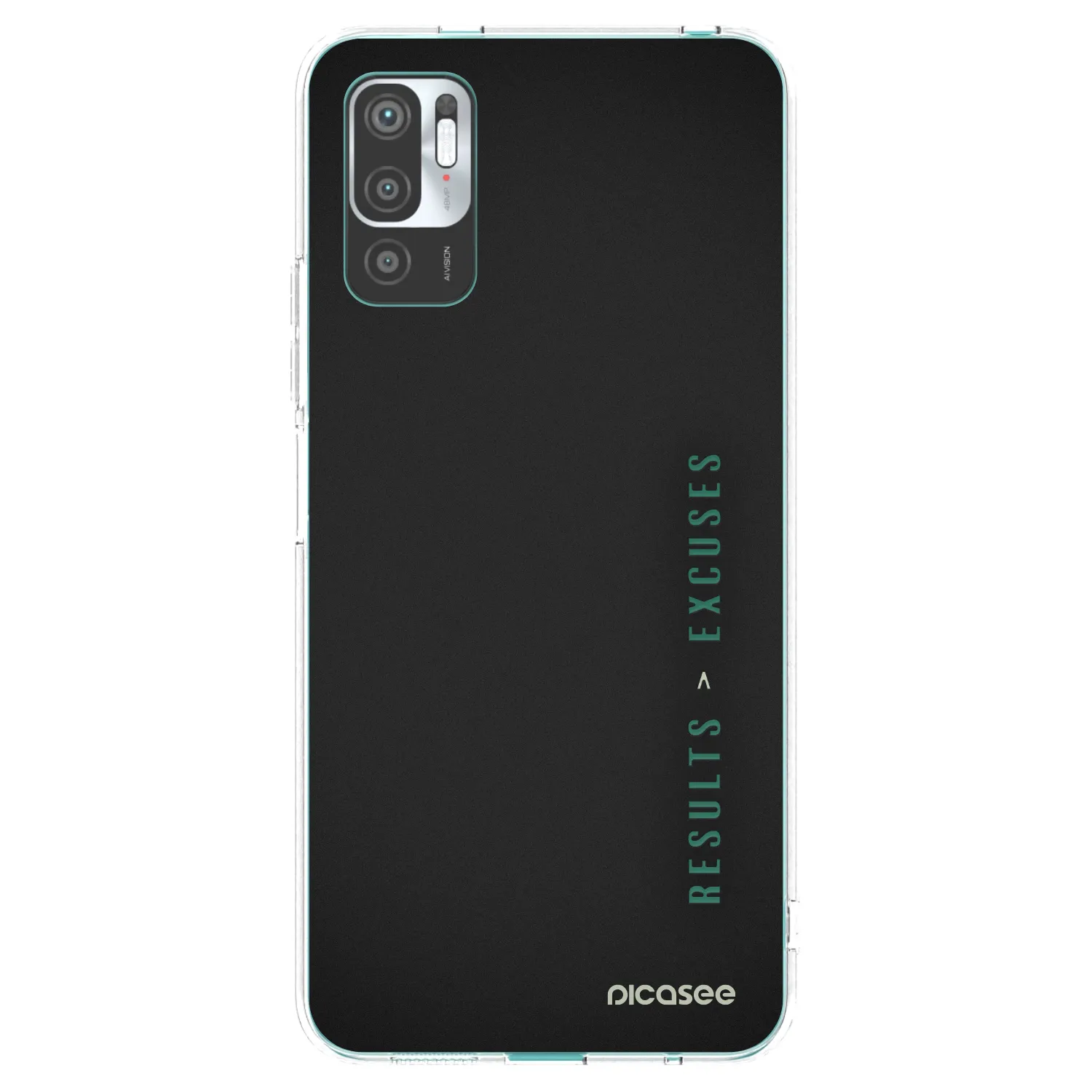 Picasee silikonowe przeźroczyste etui na Xiaomi Redmi Note 10 5G - Results x Excuses