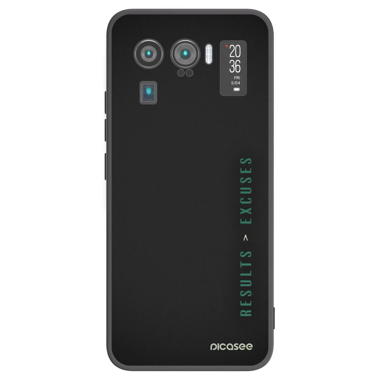 Picasee silikonowe czarne etui na Xiaomi Mi 11 Ultra - Results x Excuses