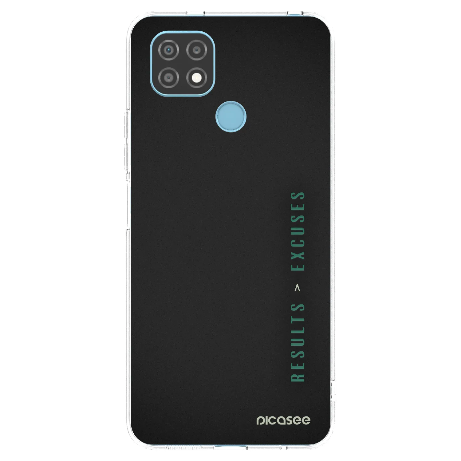 Picasee silikonowe przeźroczyste etui na Realme C21 - Results x Excuses
