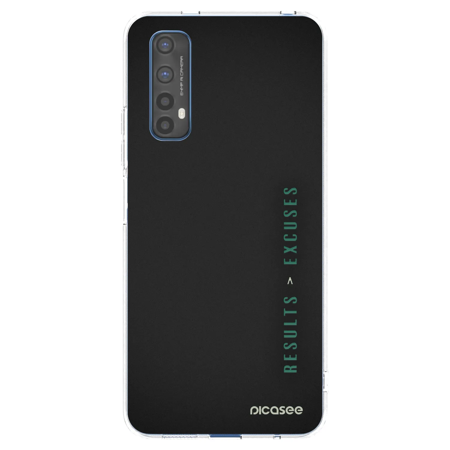 Picasee silikonowe przeźroczyste etui na Realme 7 - Results x Excuses
