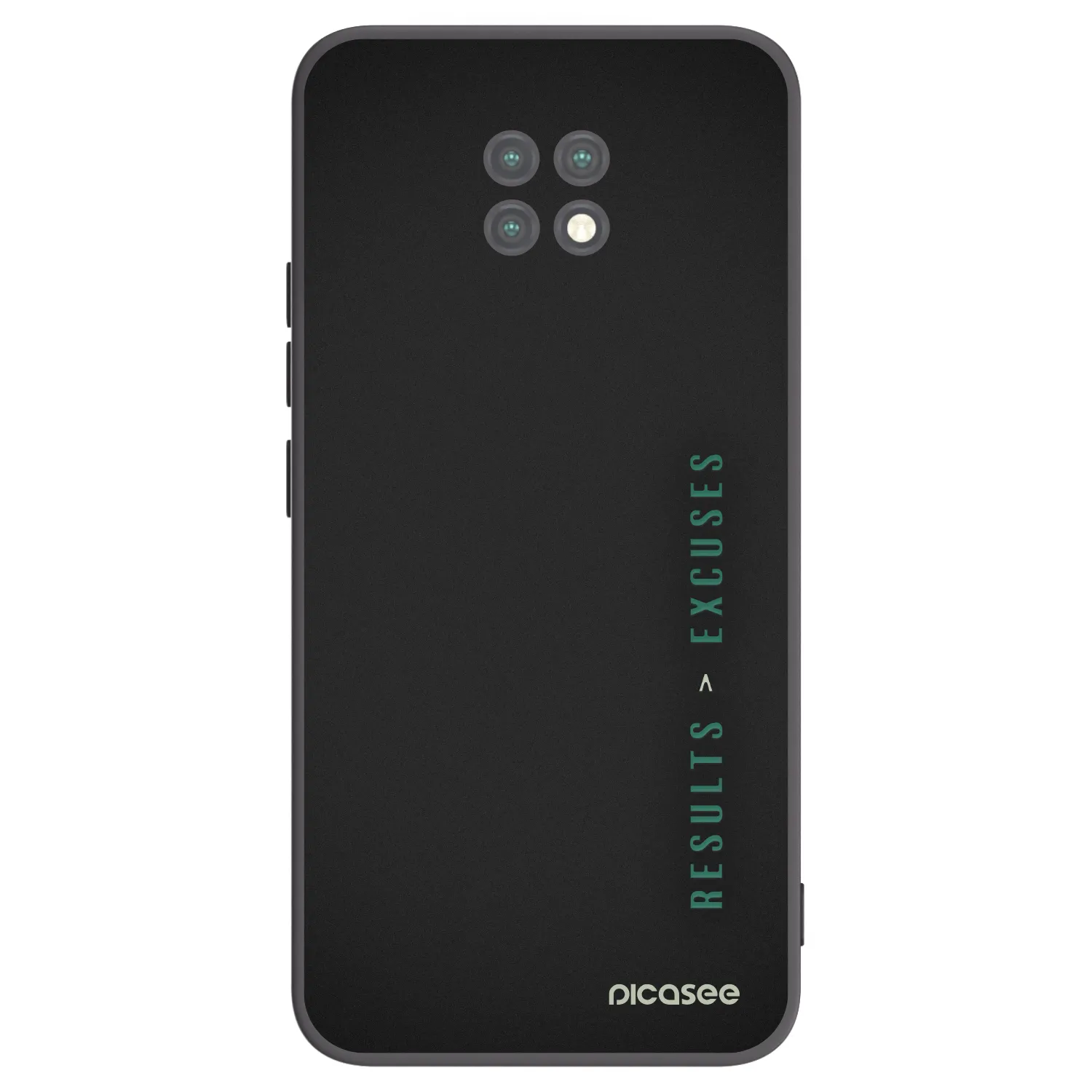 Picasee silikonowe czarne etui na Xiaomi Redmi Note 9T - Results x Excuses