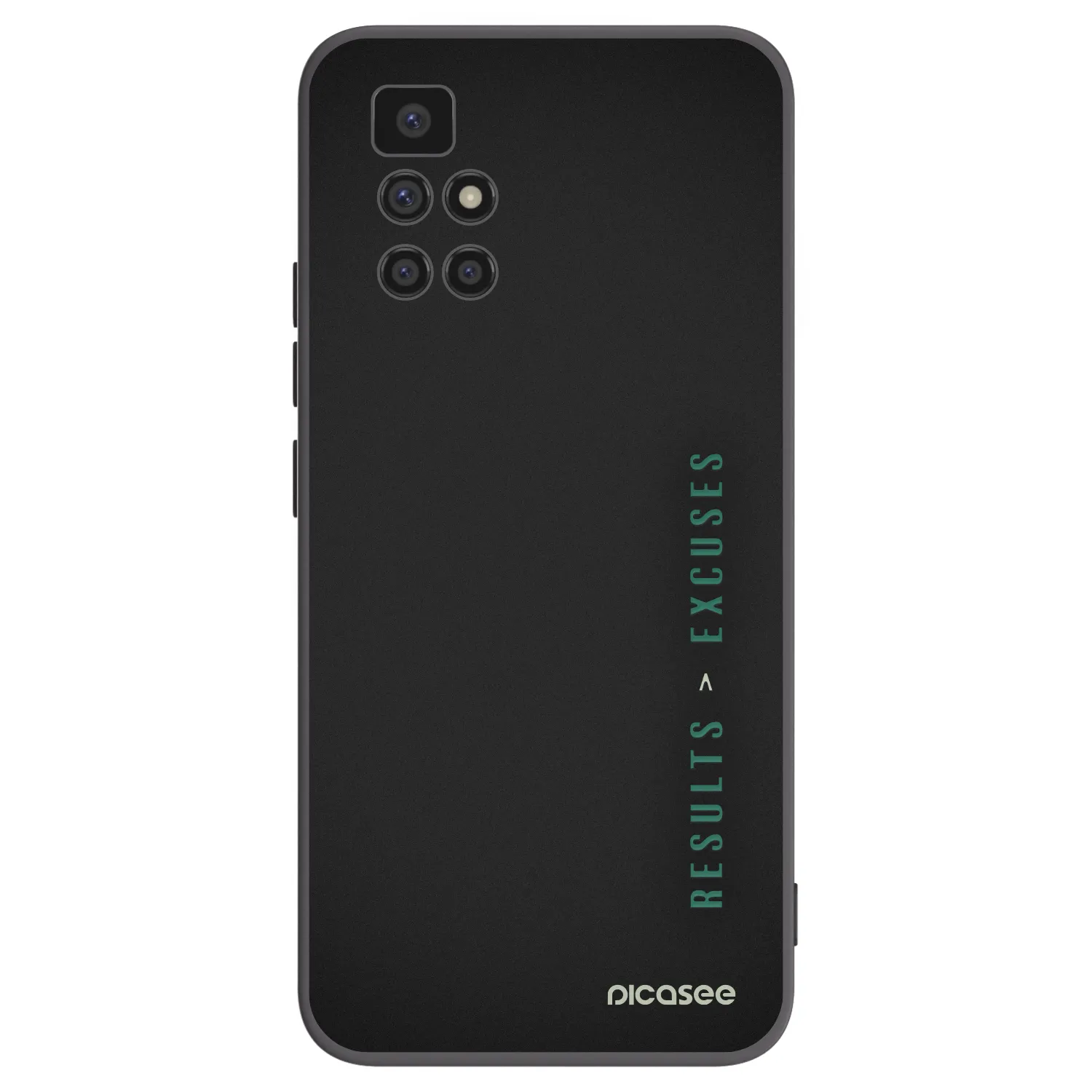 Picasee silikonowe czarne etui na Xiaomi Redmi 10 - Results x Excuses