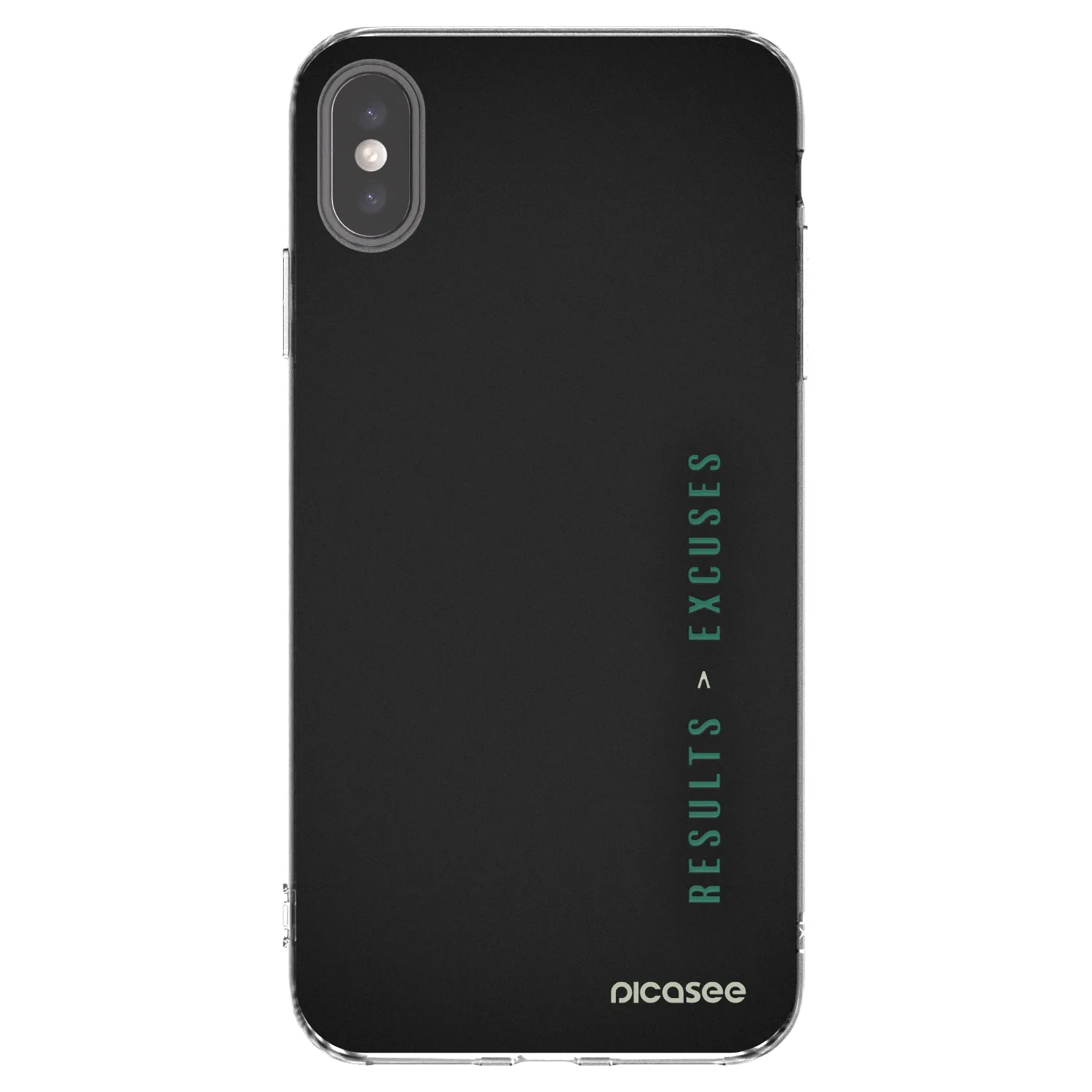 Picasee silikonowe przeźroczyste etui na Apple iPhone XS Max - Results x Excuses