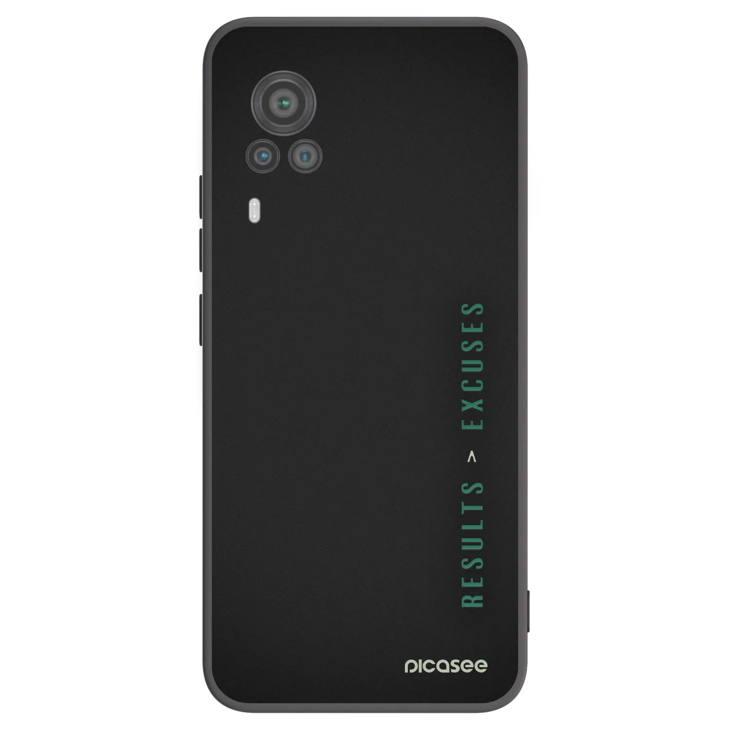 Picasee silikonowe czarne etui na Vivo X60 Pro 5G - Results x Excuses