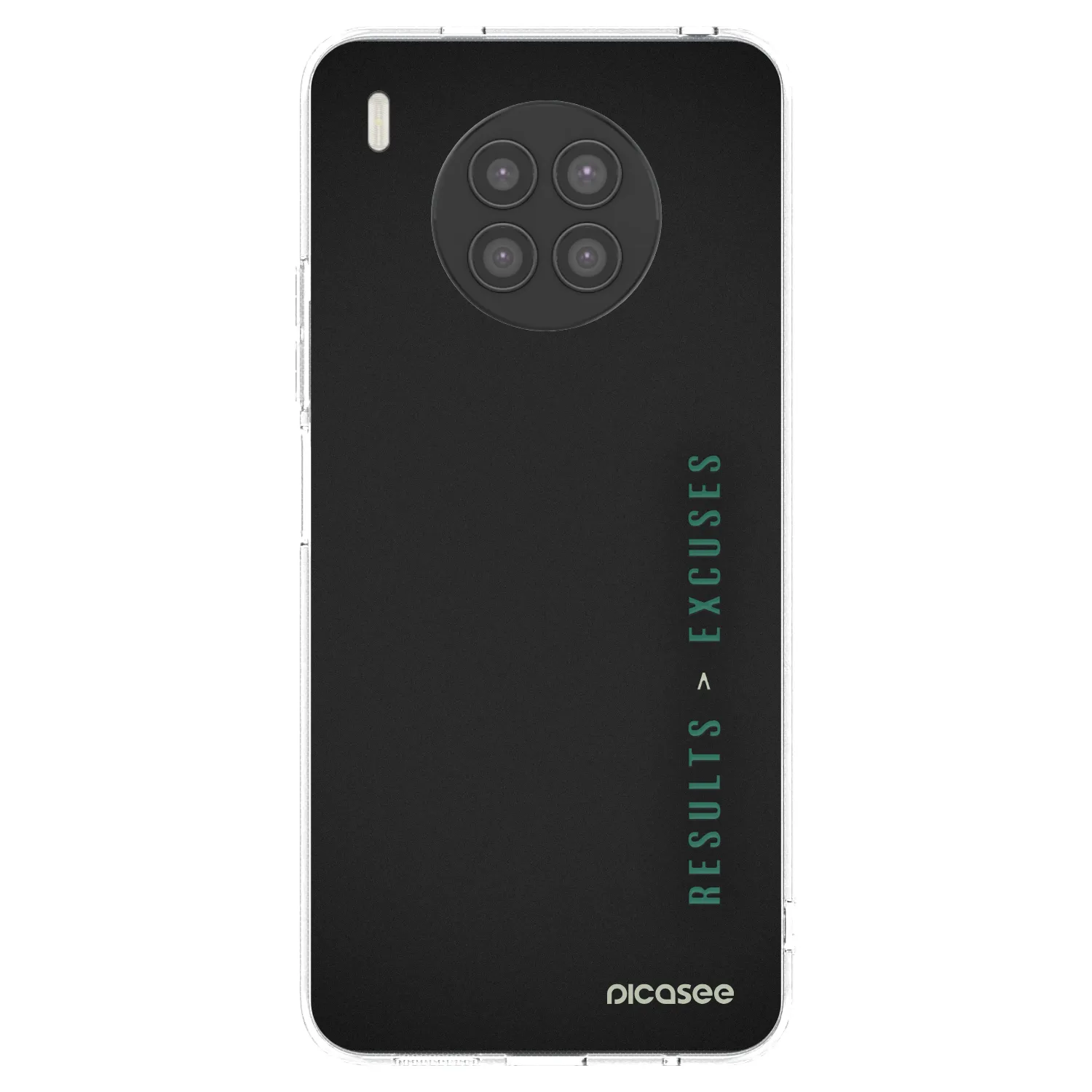 Picasee silikonowe przeźroczyste etui na Huawei Nova 8i - Results x Excuses