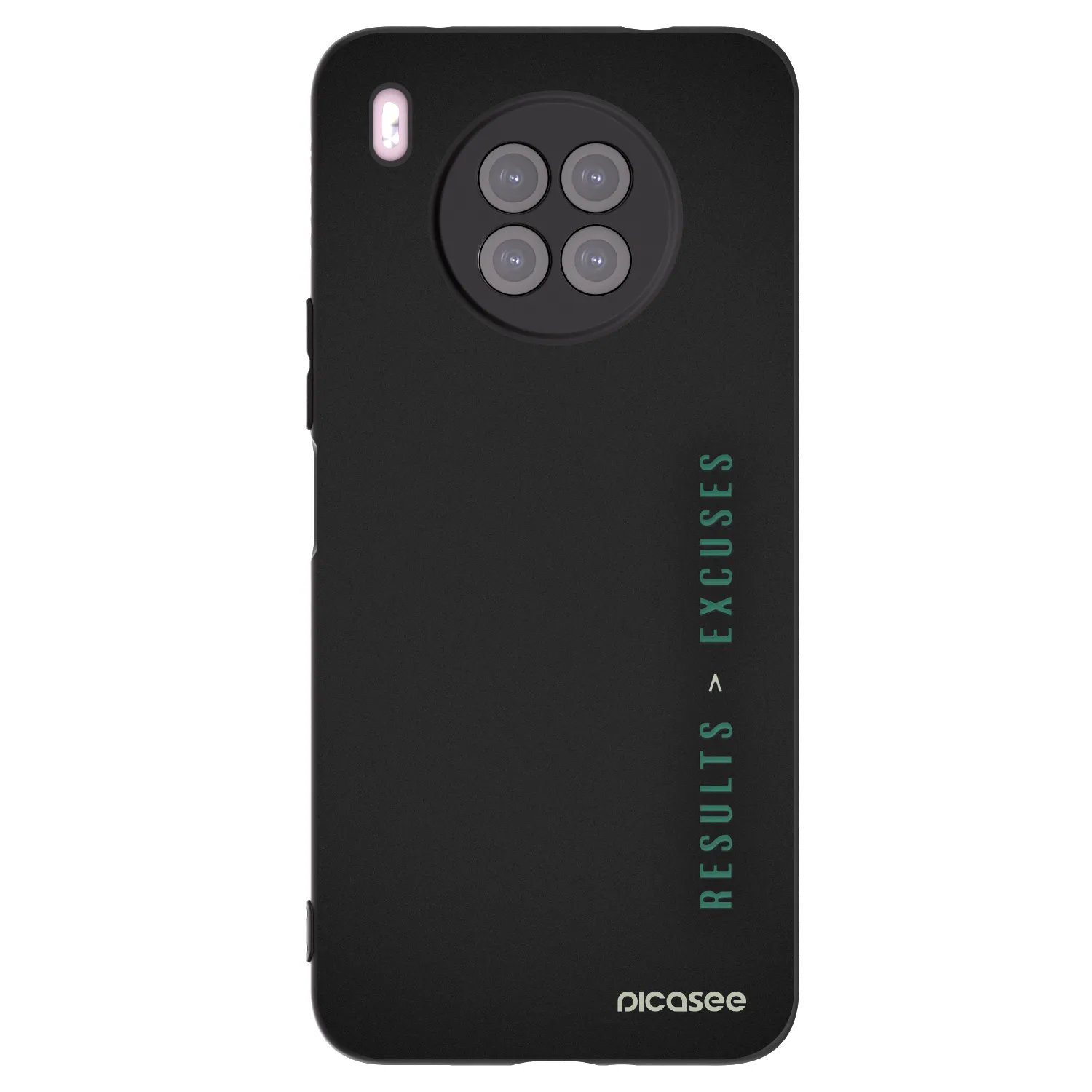 Picasee silikonowe czarne etui na Huawei Nova 8i - Results x Excuses