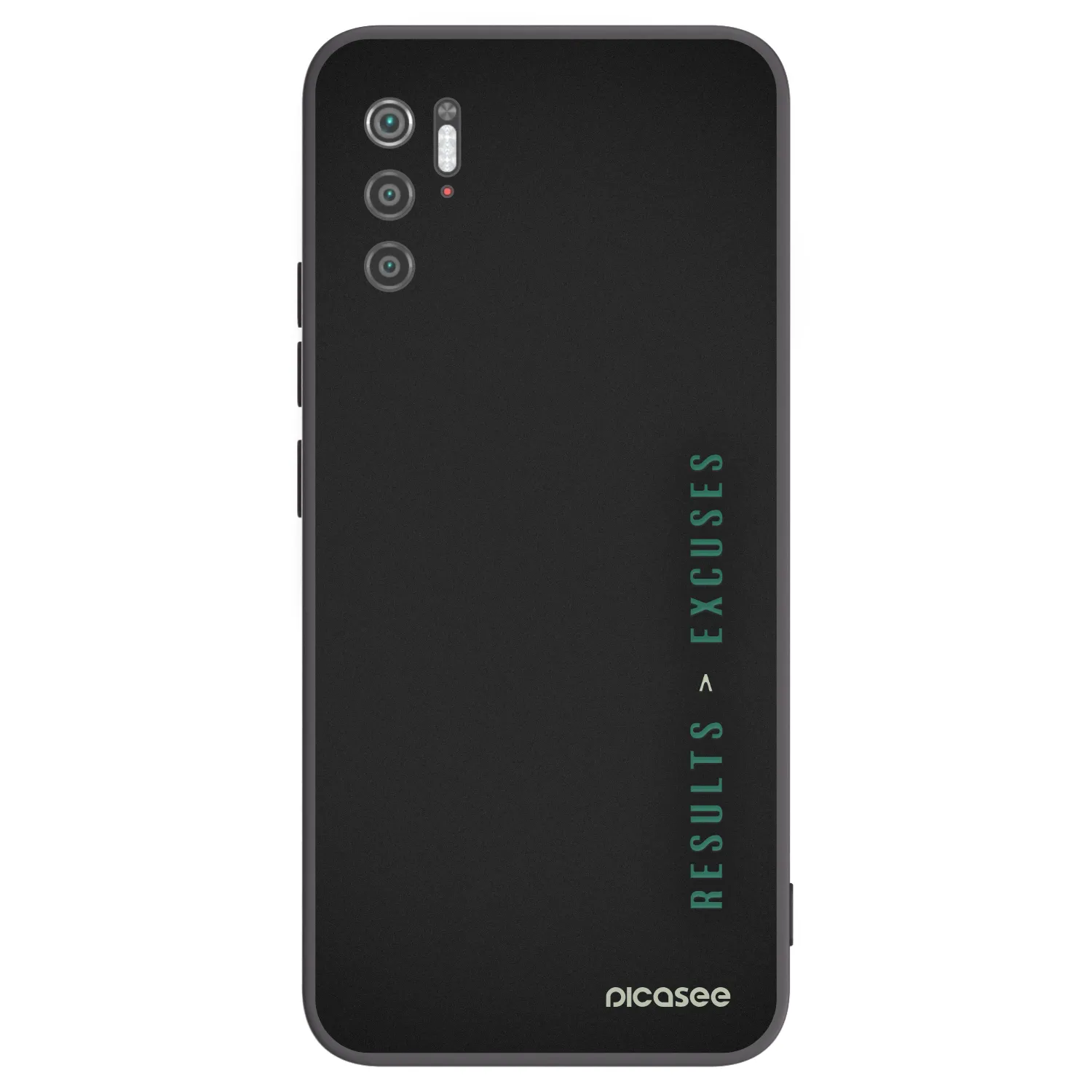 Picasee silikonowe czarne etui na Xiaomi Poco M3 Pro 5G - Results x Excuses