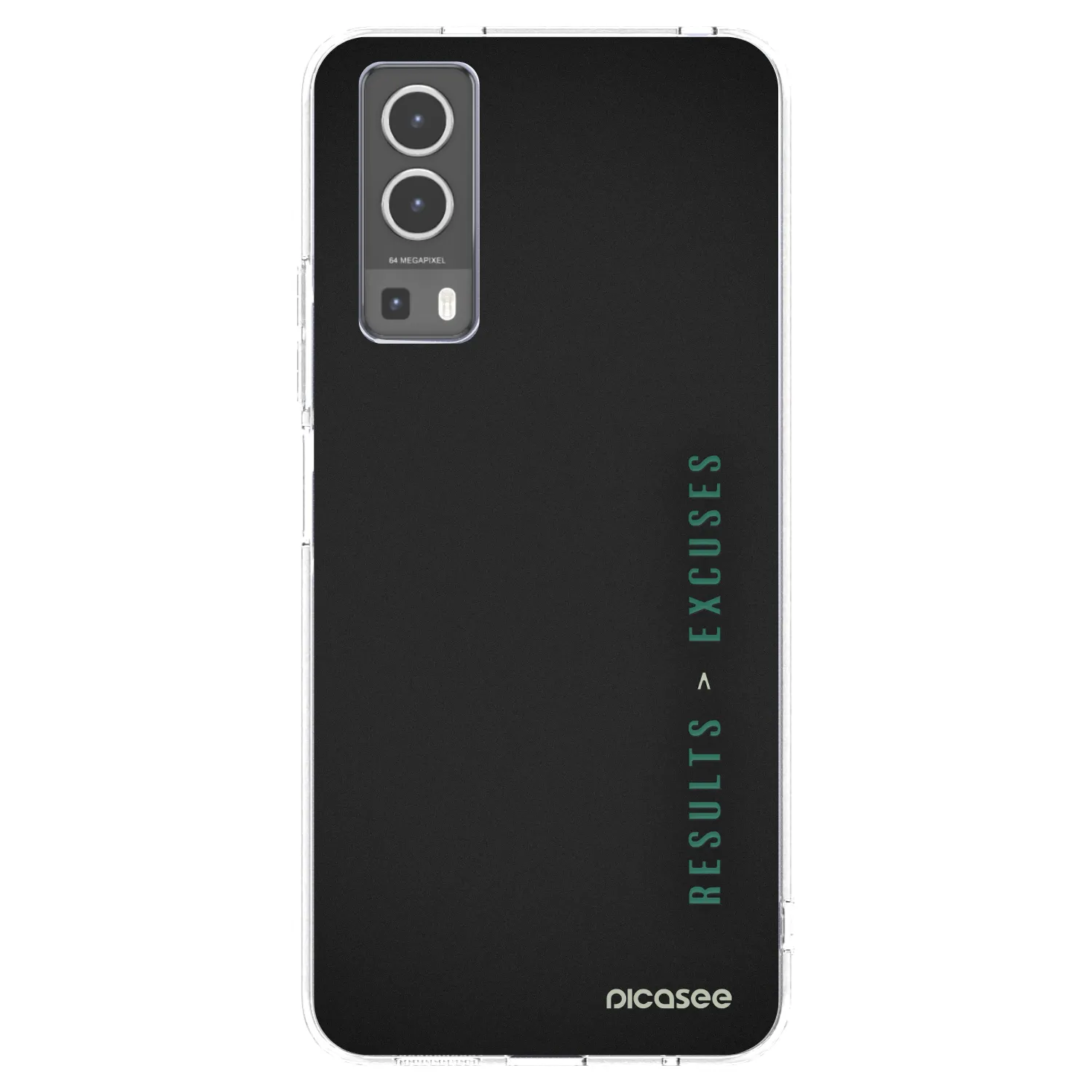Picasee silikonowe przeźroczyste etui na Vivo Y72 5G - Results x Excuses
