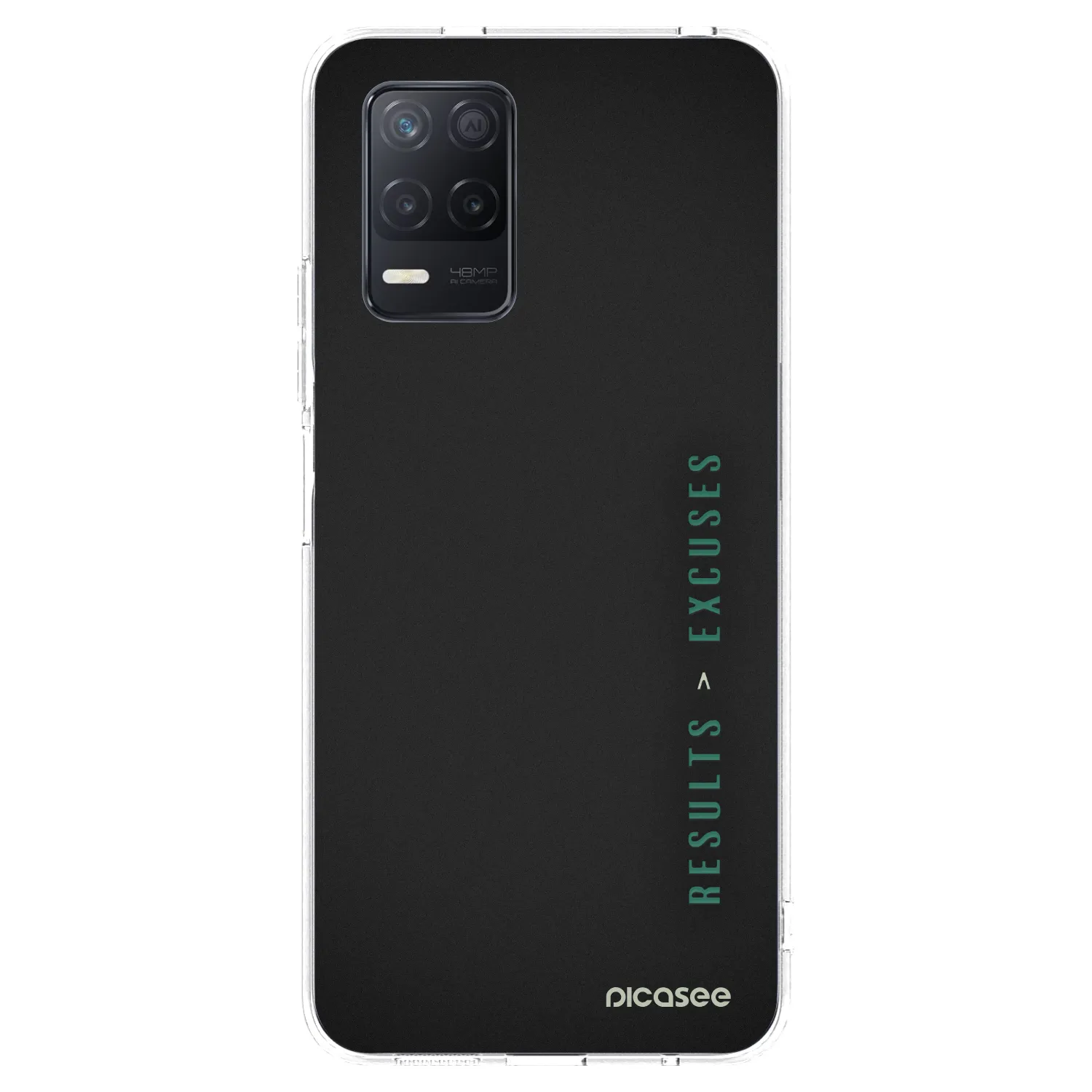 Picasee silikonowe przeźroczyste etui na Realme 8 5G - Results x Excuses