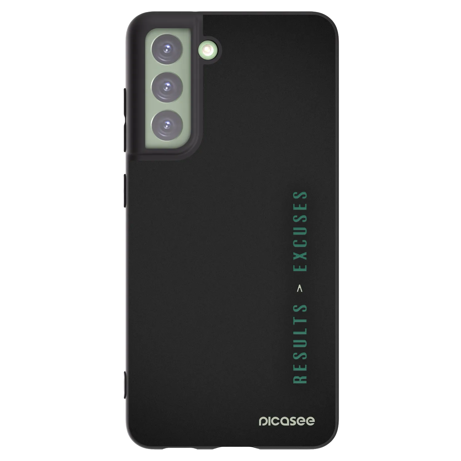 Picasee silikonowe czarne etui na Samsung Galaxy S21 FE 5G - Results x Excuses
