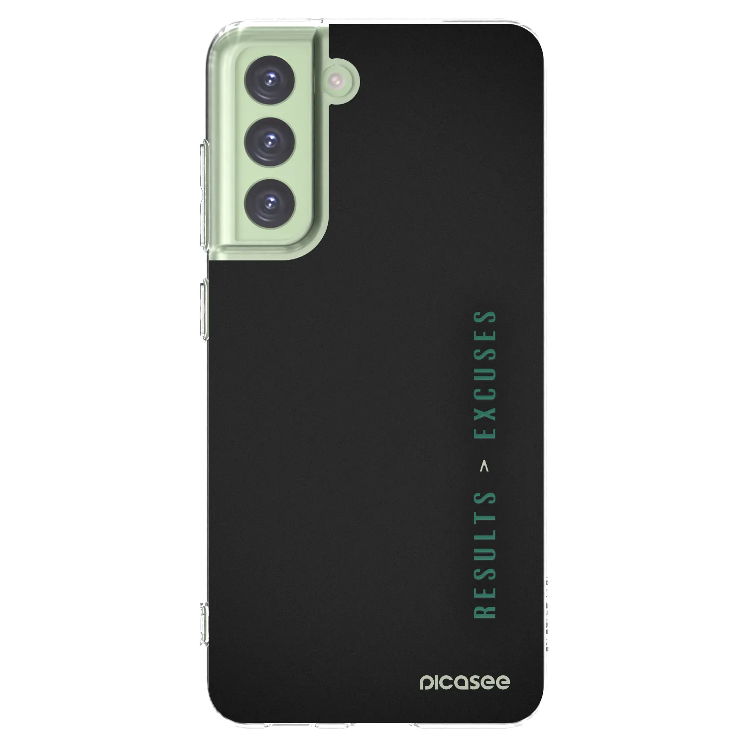 Picasee silikonowe przeźroczyste etui na Samsung Galaxy S21 FE 5G - Results x Excuses