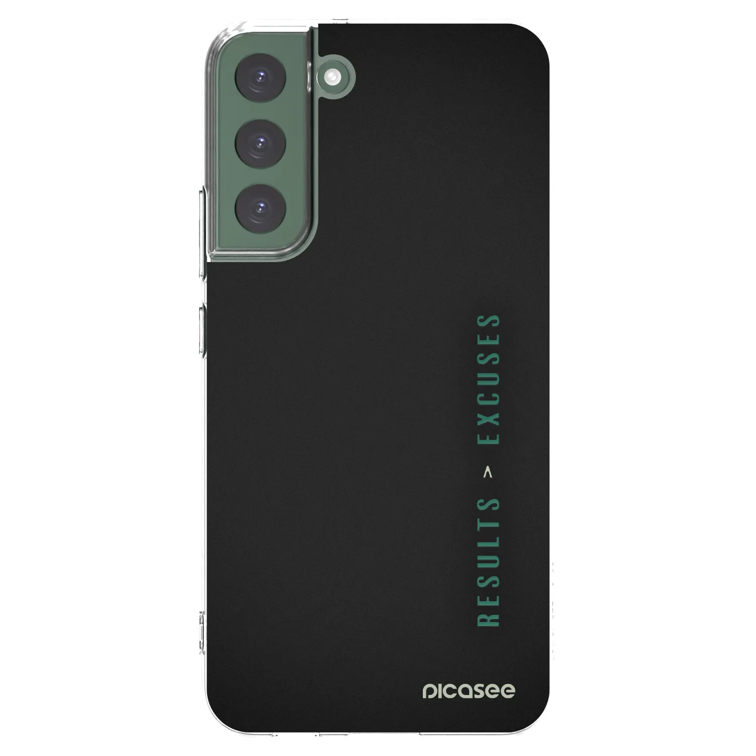 Picasee silikonowe przeźroczyste etui na Samsung Galaxy S22+ 5G - Results x Excuses