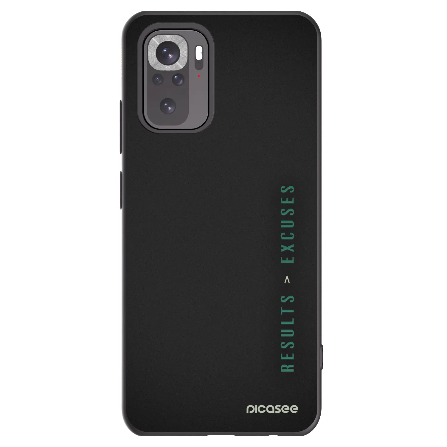Picasee silikonowe czarne etui na Xiaomi Redmi Note 11S 4G - Results x Excuses