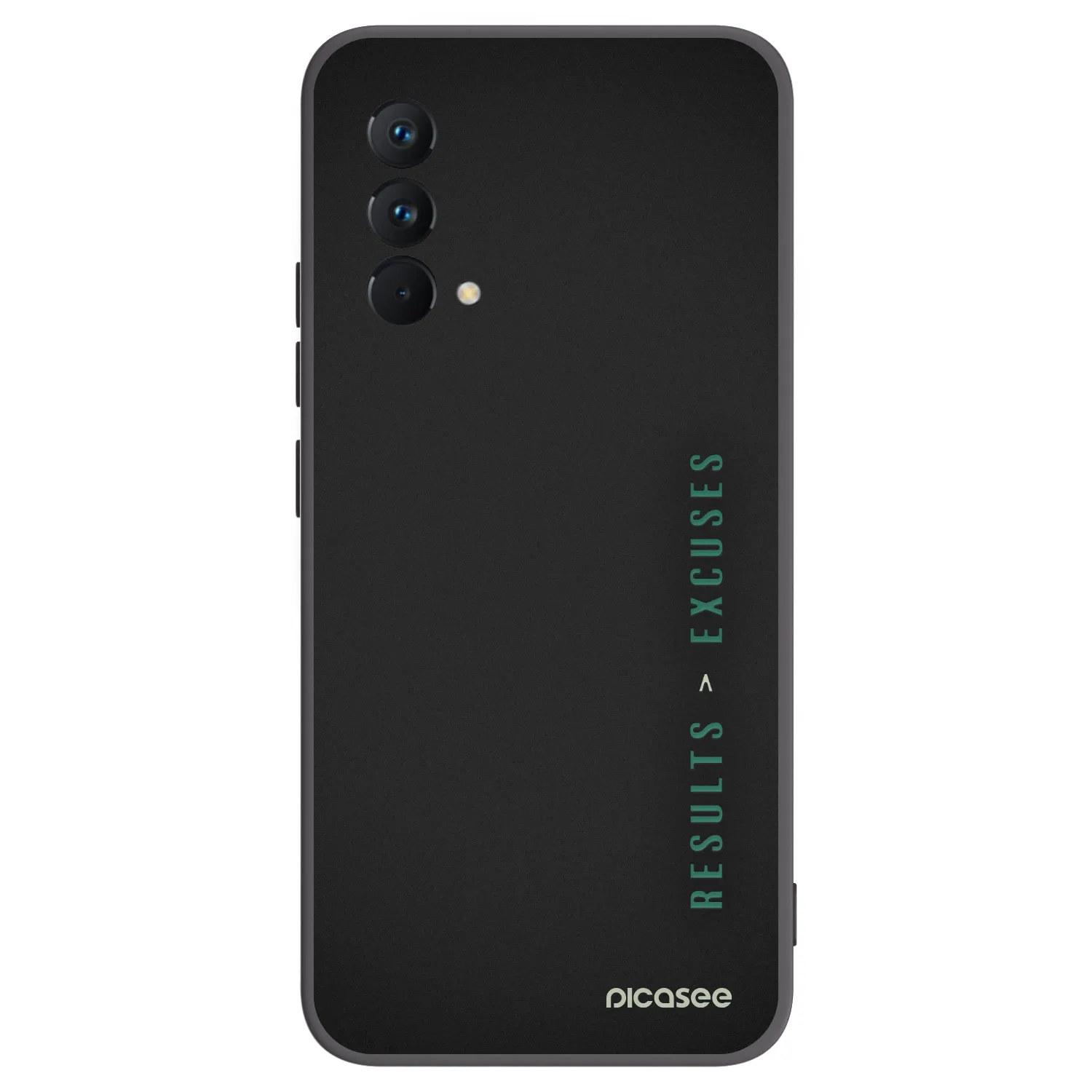Picasee silikonowe czarne etui na Realme GT Master Edition 5G - Results x Excuses