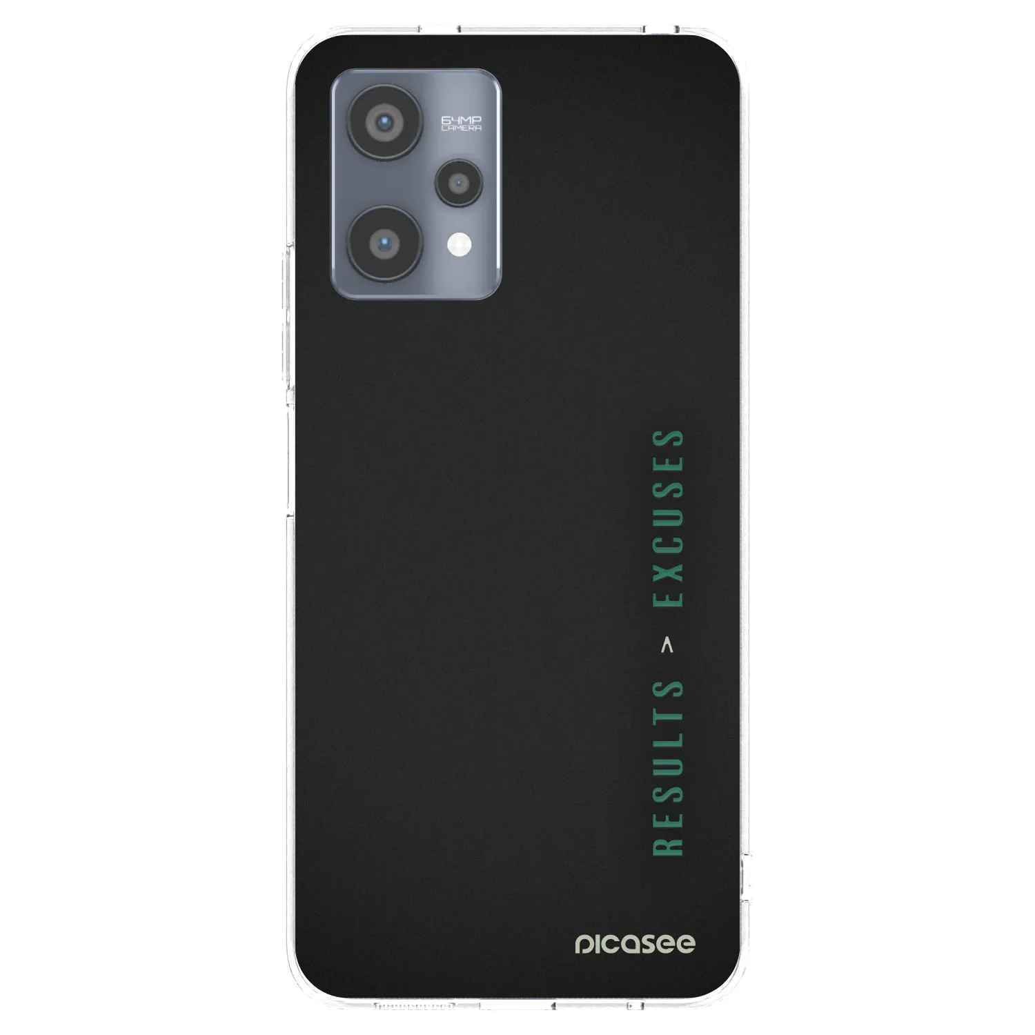 Picasee silikonowe przeźroczyste etui na Realme 9 Pro 5G - Results x Excuses