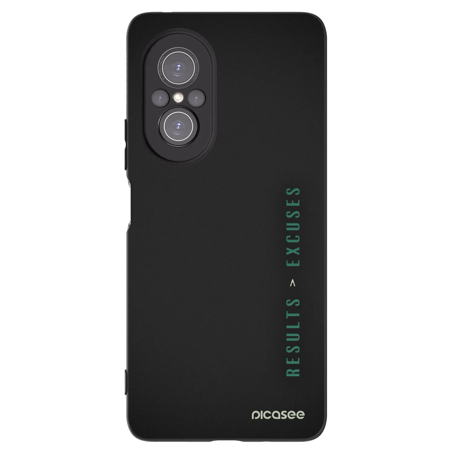 Picasee silikonowe czarne etui na Huawei Nova 9 SE - Results x Excuses