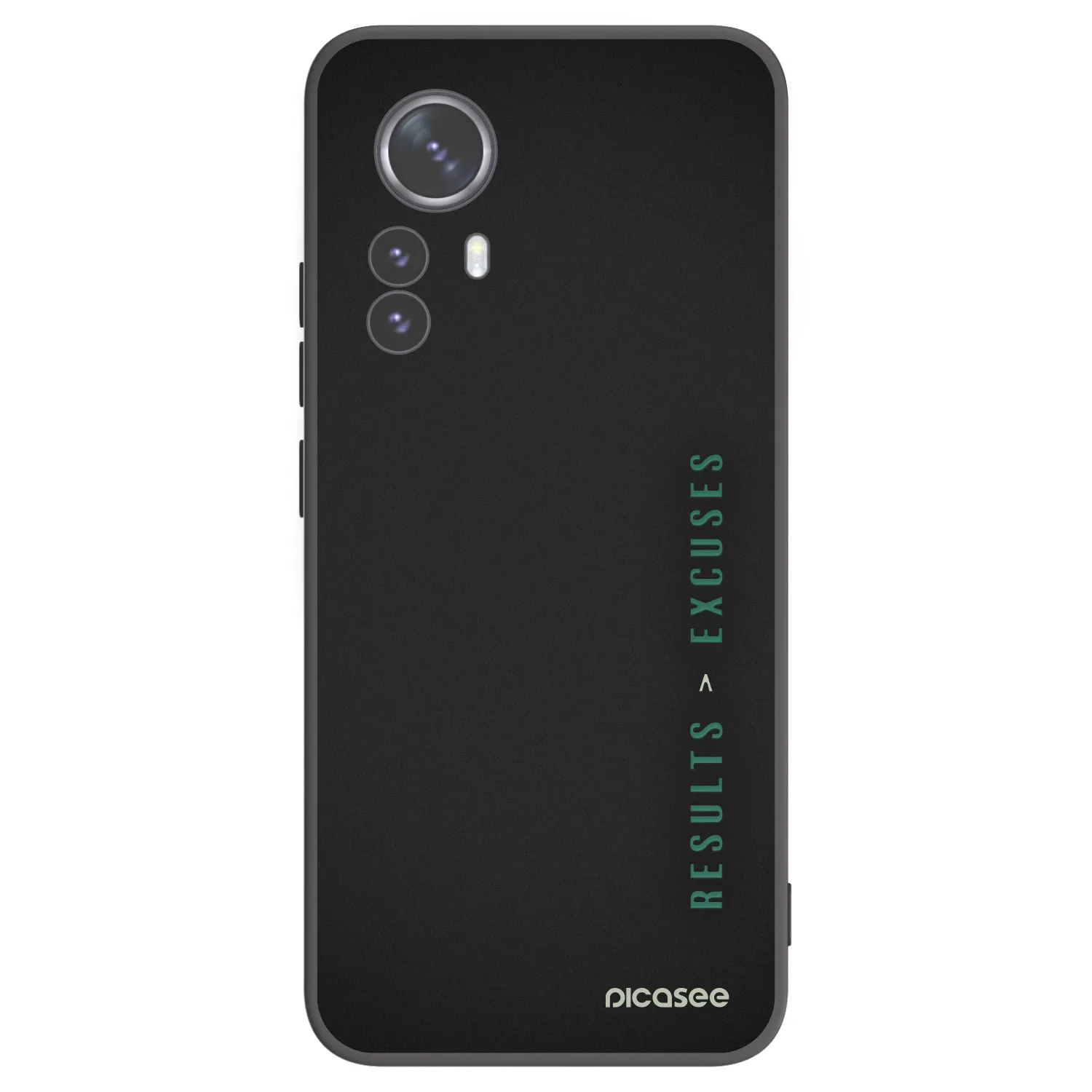 Picasee silikonowe czarne etui na Xiaomi 12 Pro - Results x Excuses