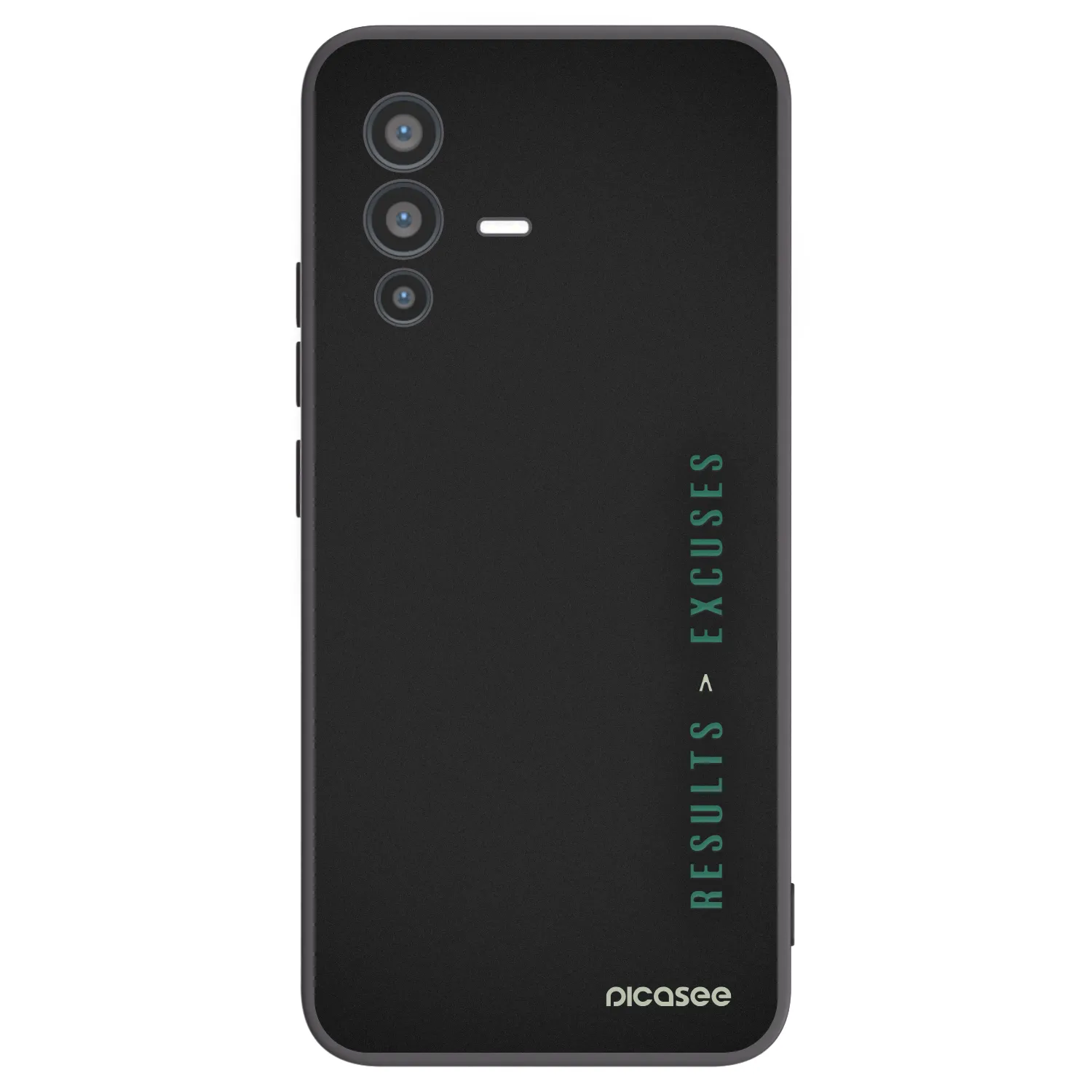 Picasee silikonowe czarne etui na Vivo V23 5G - Results x Excuses
