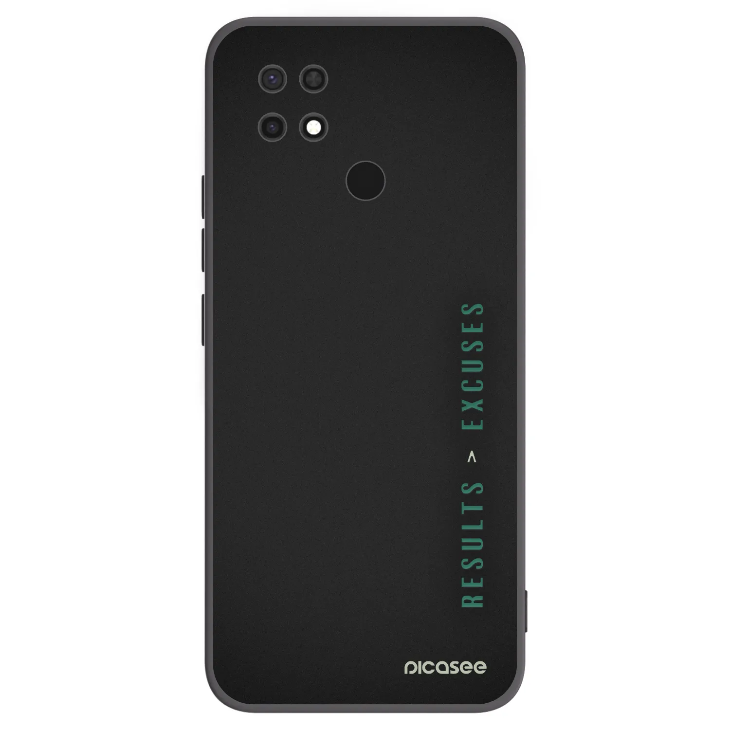 Picasee silikonowe czarne etui na Xiaomi Redmi 10C - Results x Excuses