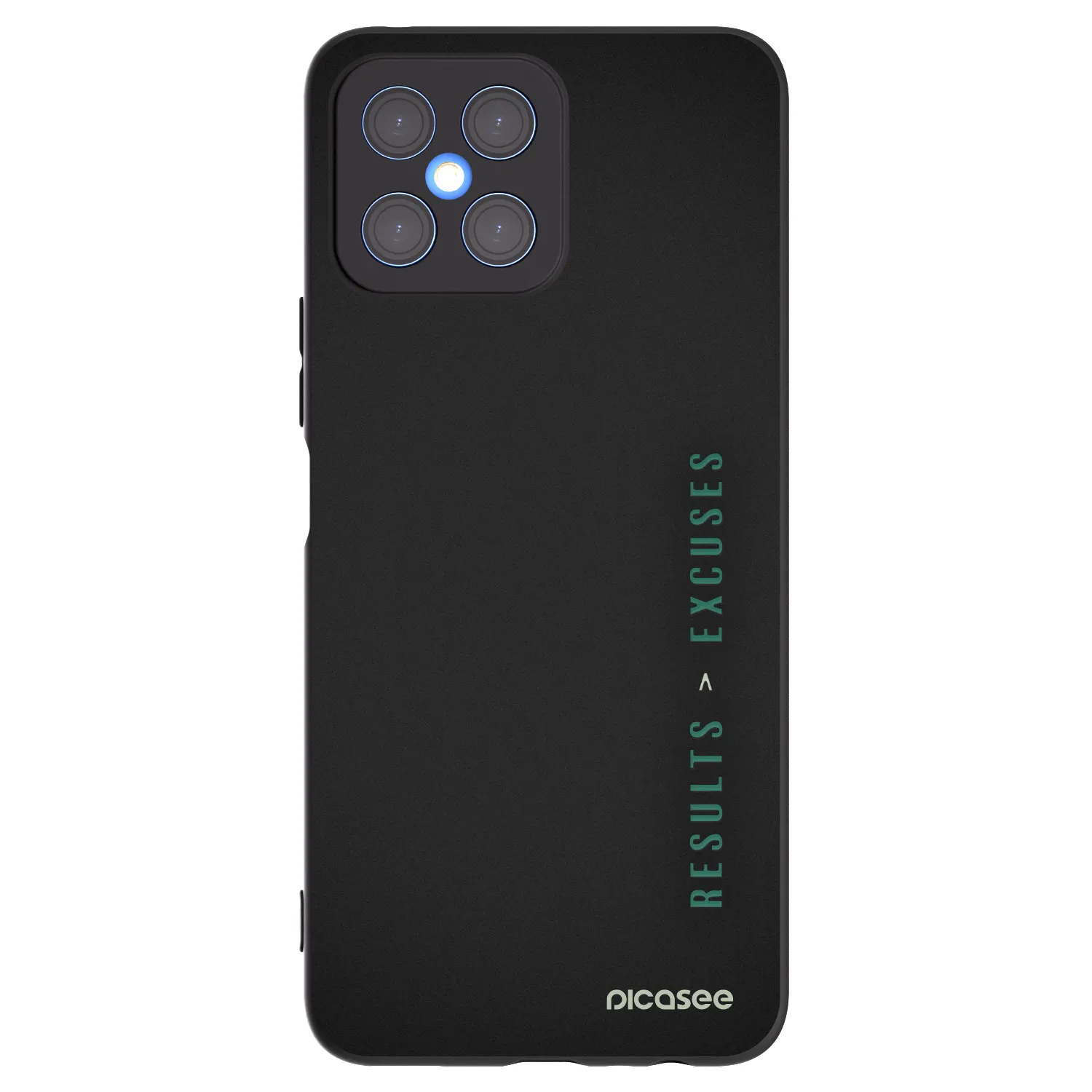 Picasee silikonowe czarne etui na Honor X8 4G - Results x Excuses