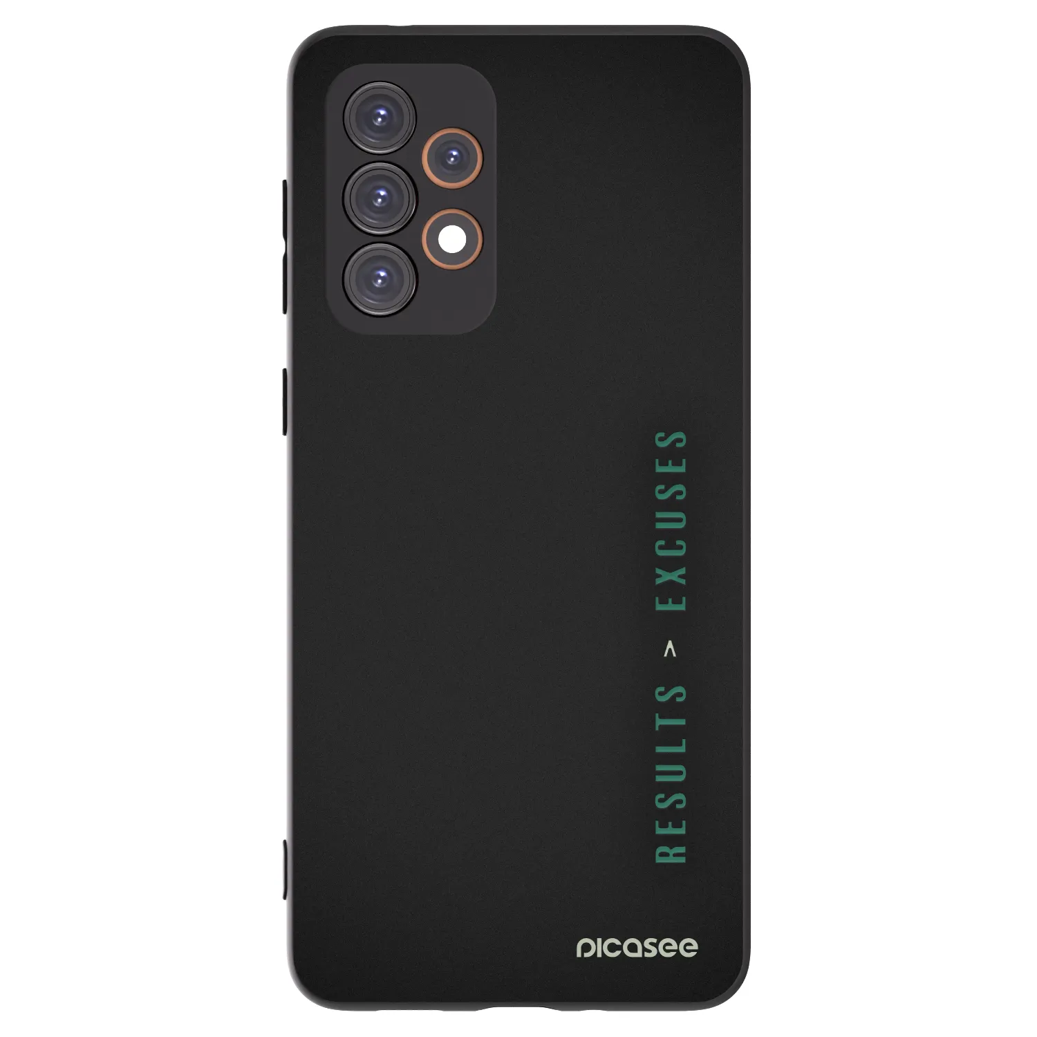 Picasee silikonowe czarne etui na Samsung Galaxy A33 5G A336 - Results x Excuses