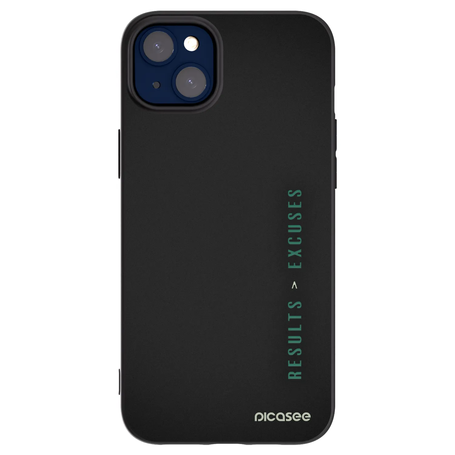 Picasee silikonowe czarne etui na Apple iPhone 14 Plus - Results x Excuses