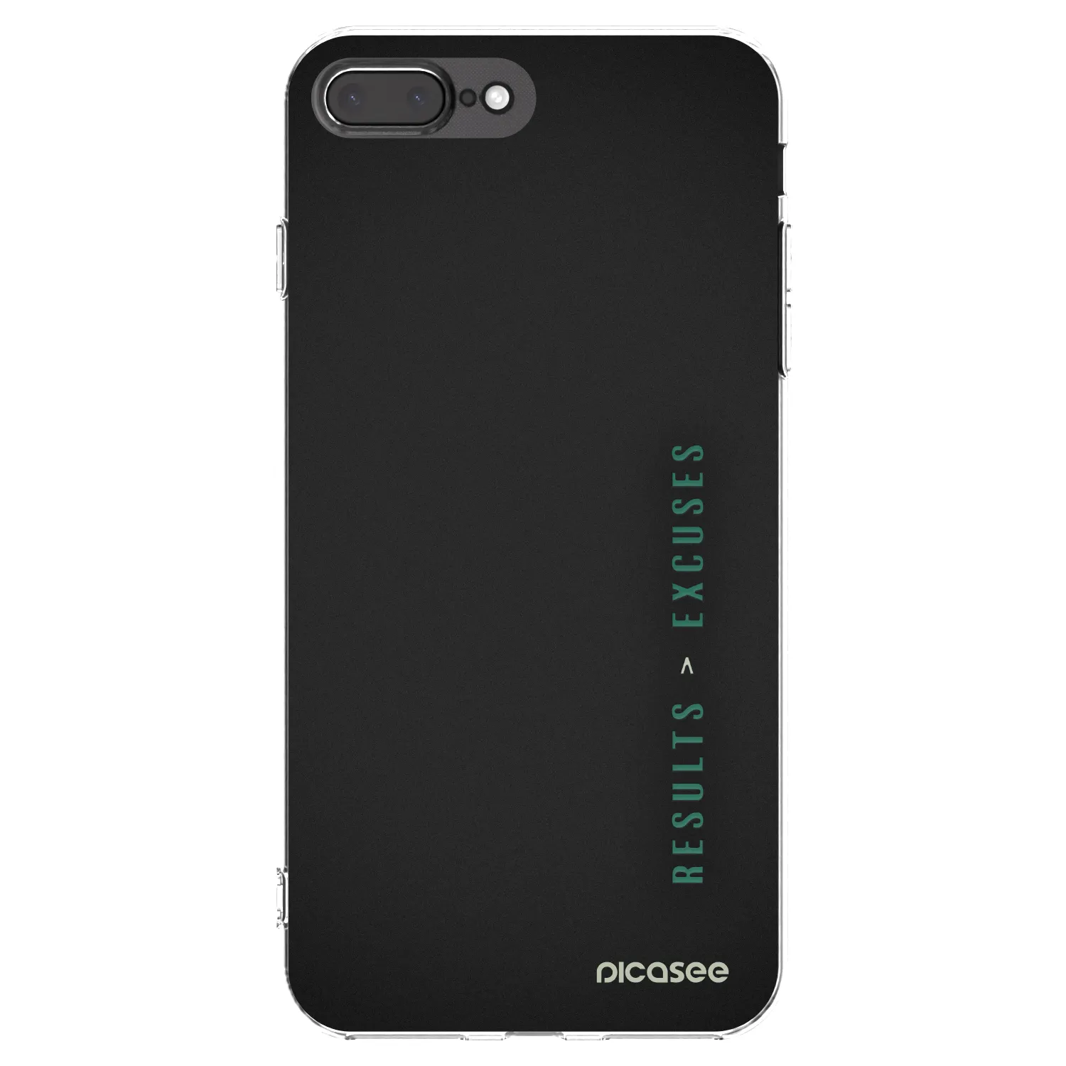 Picasee silikonowe przeźroczyste etui na Apple iPhone 8 Plus - Results x Excuses