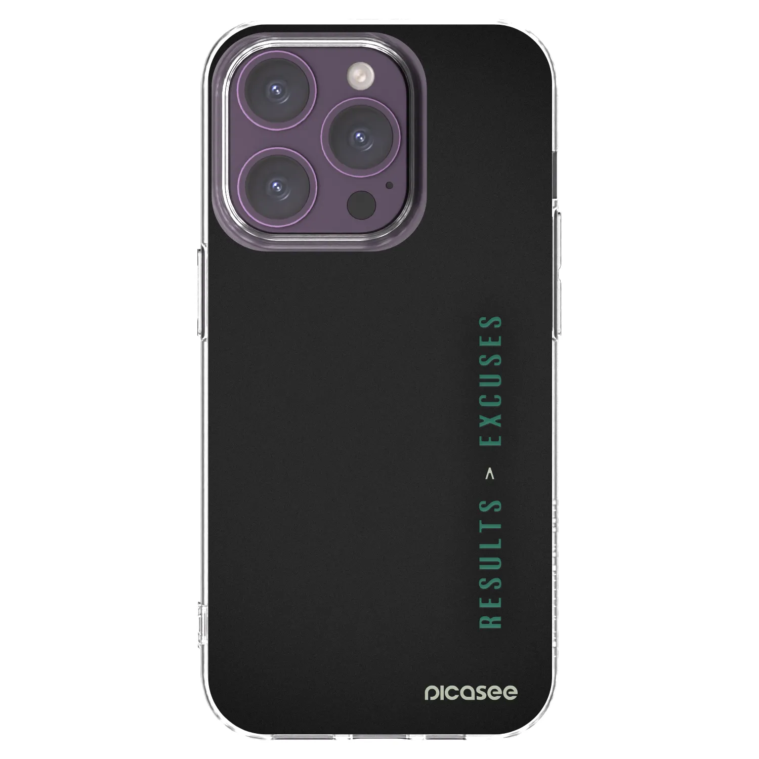 Picasee silikonowe przeźroczyste etui na Apple iPhone 14 Pro - Results x Excuses