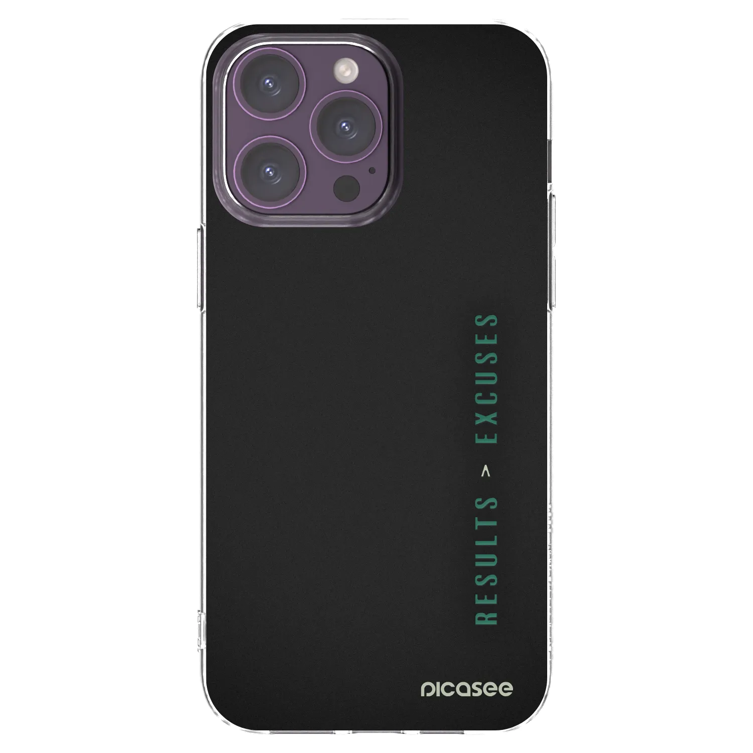Picasee silikonowe przeźroczyste etui na Apple iPhone 14 Pro Max - Results x Excuses