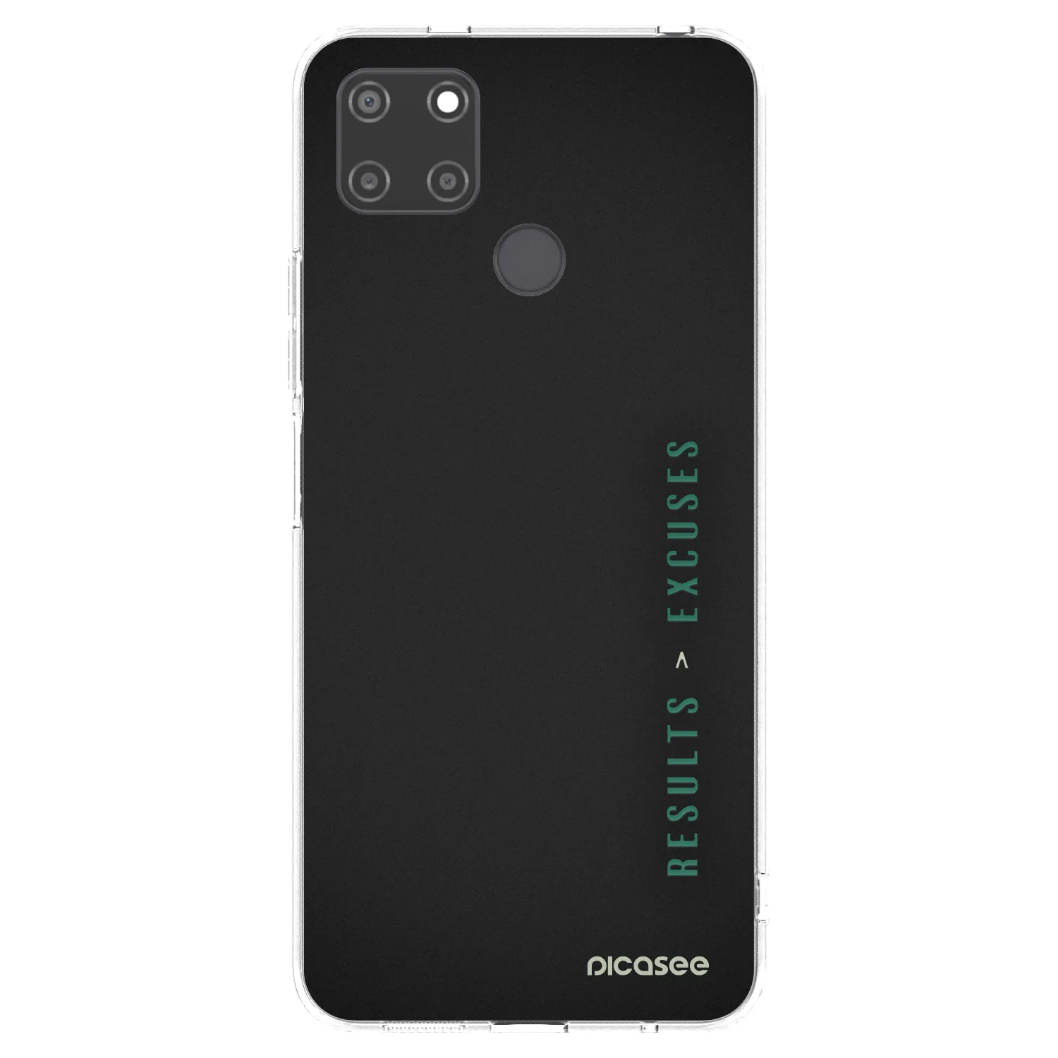 Picasee silikonowe przeźroczyste etui na Realme C21Y - Results x Excuses