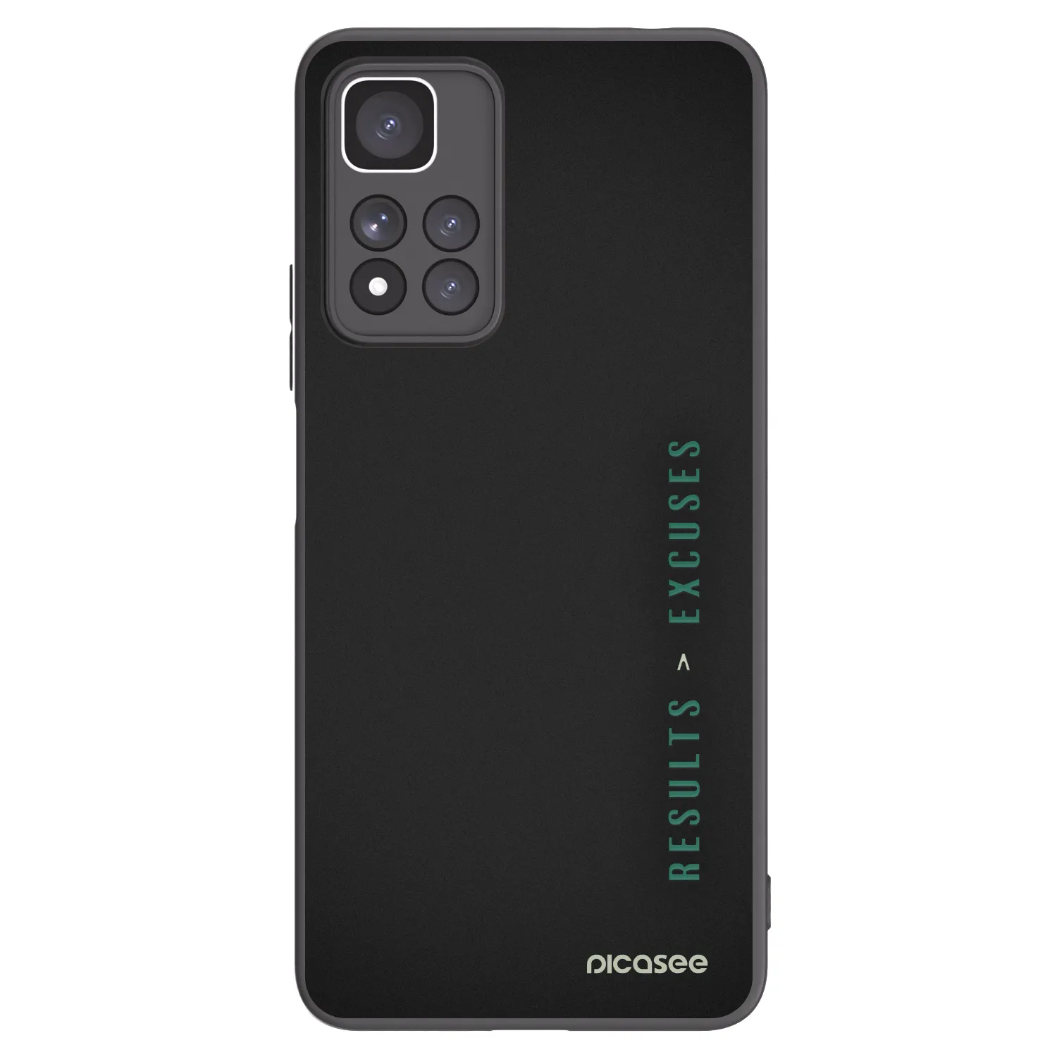 Picasee silikonowe czarne etui na Xiaomi Redmi Note 11 Pro+ 5G - Results x Excuses