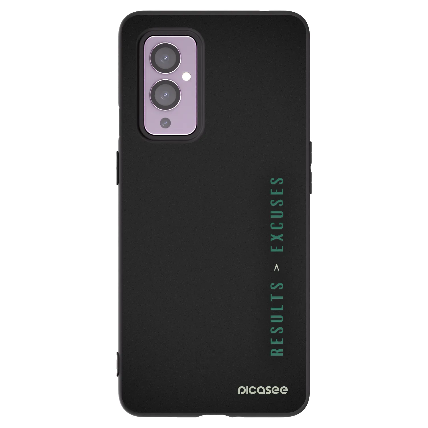 Picasee silikonowe czarne etui na OnePlus 9 - Results x Excuses